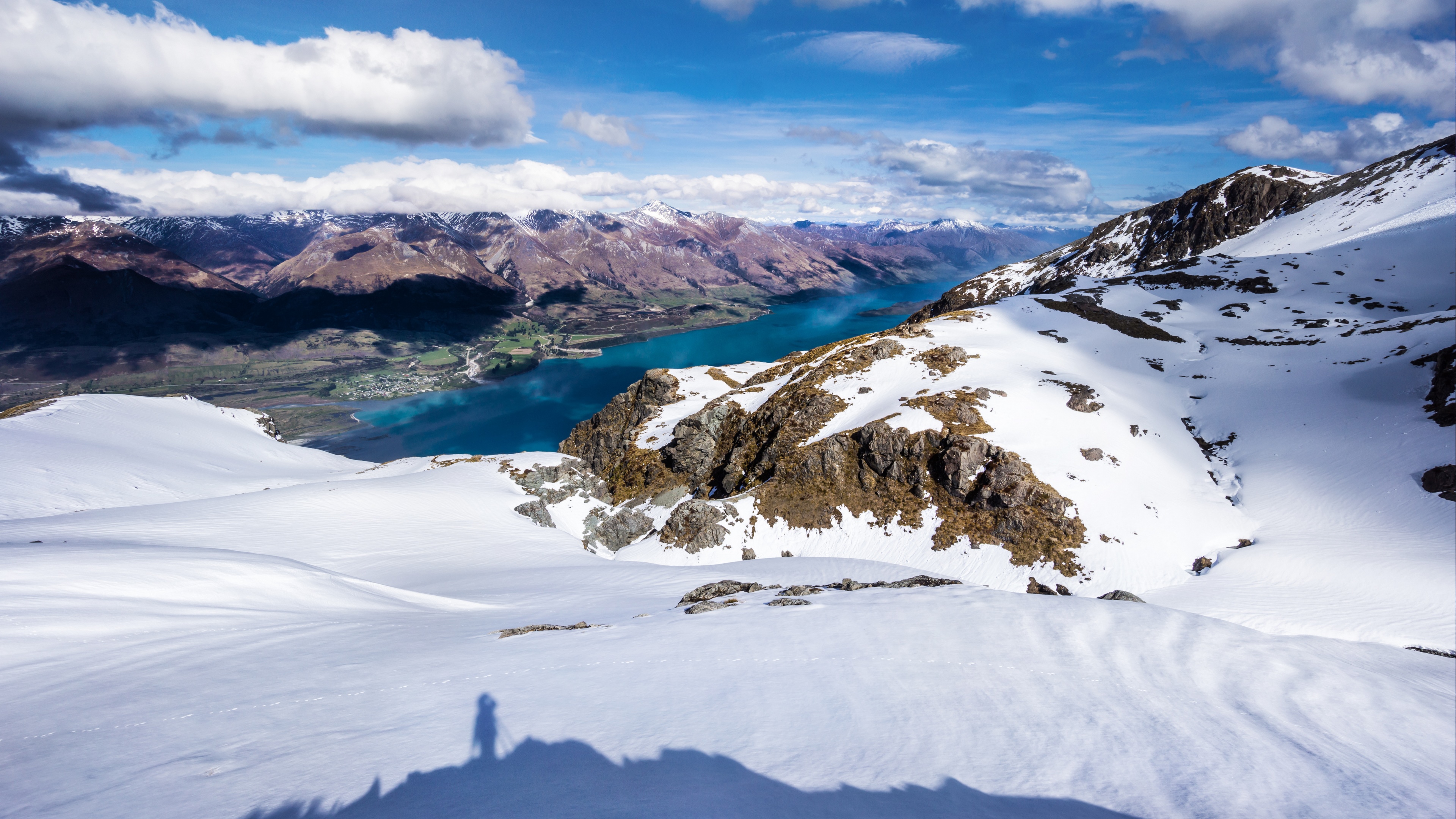 4K Snow Mountains and Lake Landscape in New Zealand HD Wallpaper