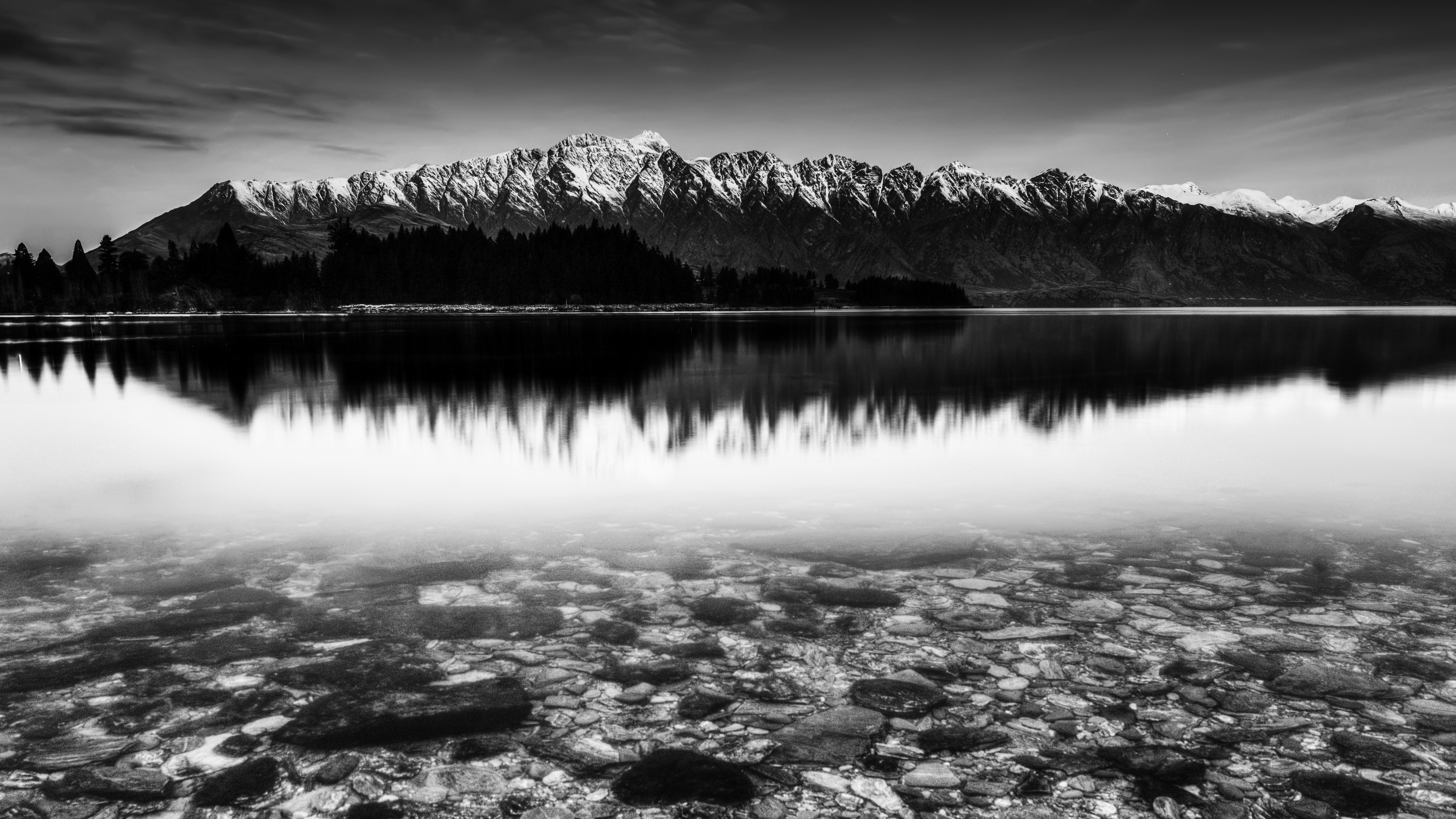 4K Snow Mountains Reflection New Zealand Landscape HD Wallpaper