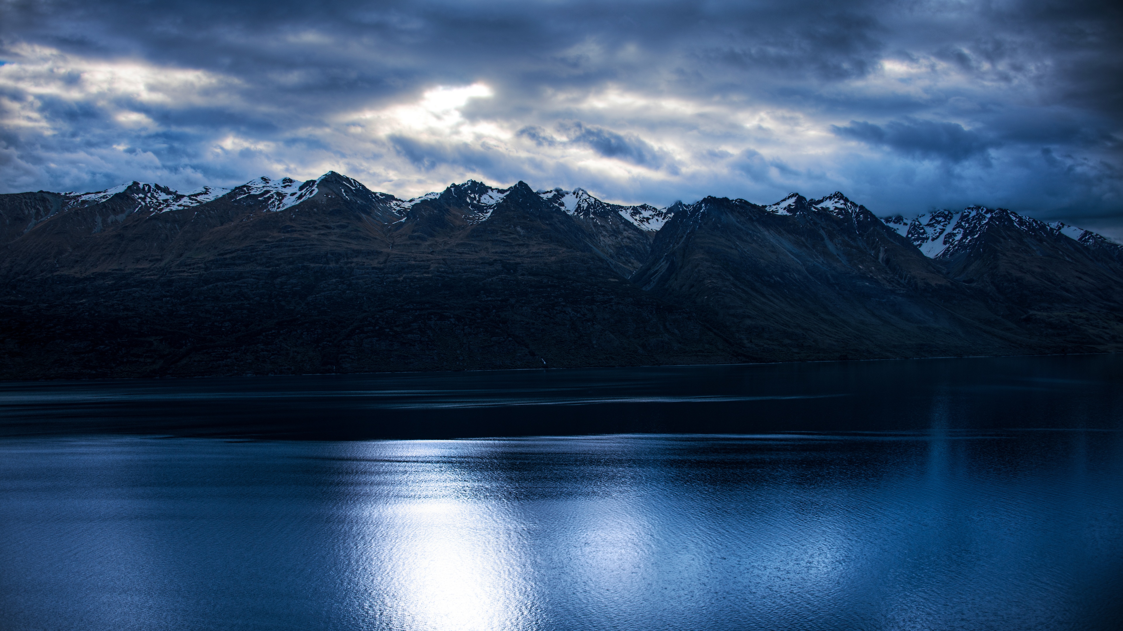 4K Snowy Mountains over a Lake in New Zealand HD Wallpaper