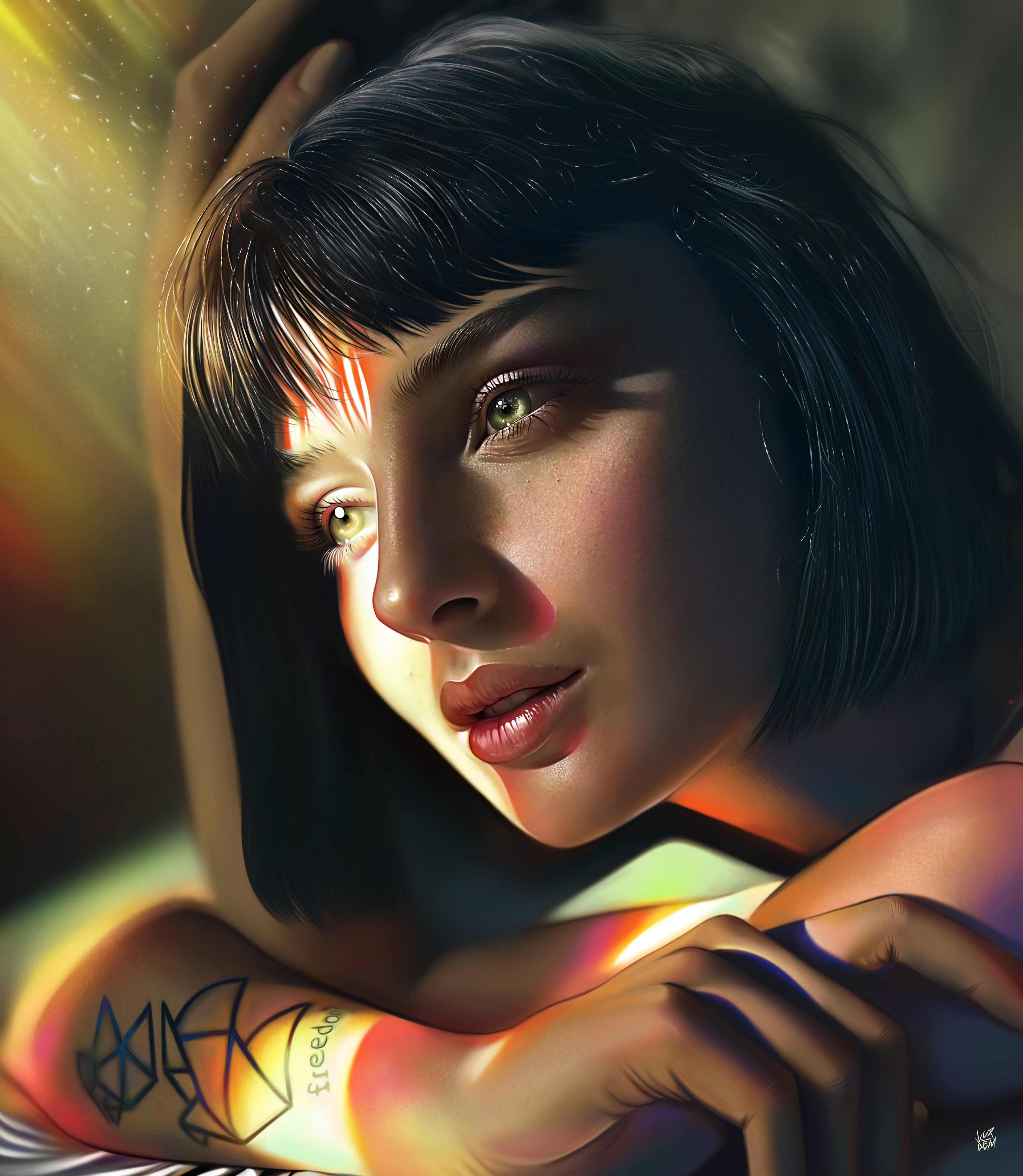 Alice Pagani portrait by Yaşar Vurdem HD Phone Wallpaper