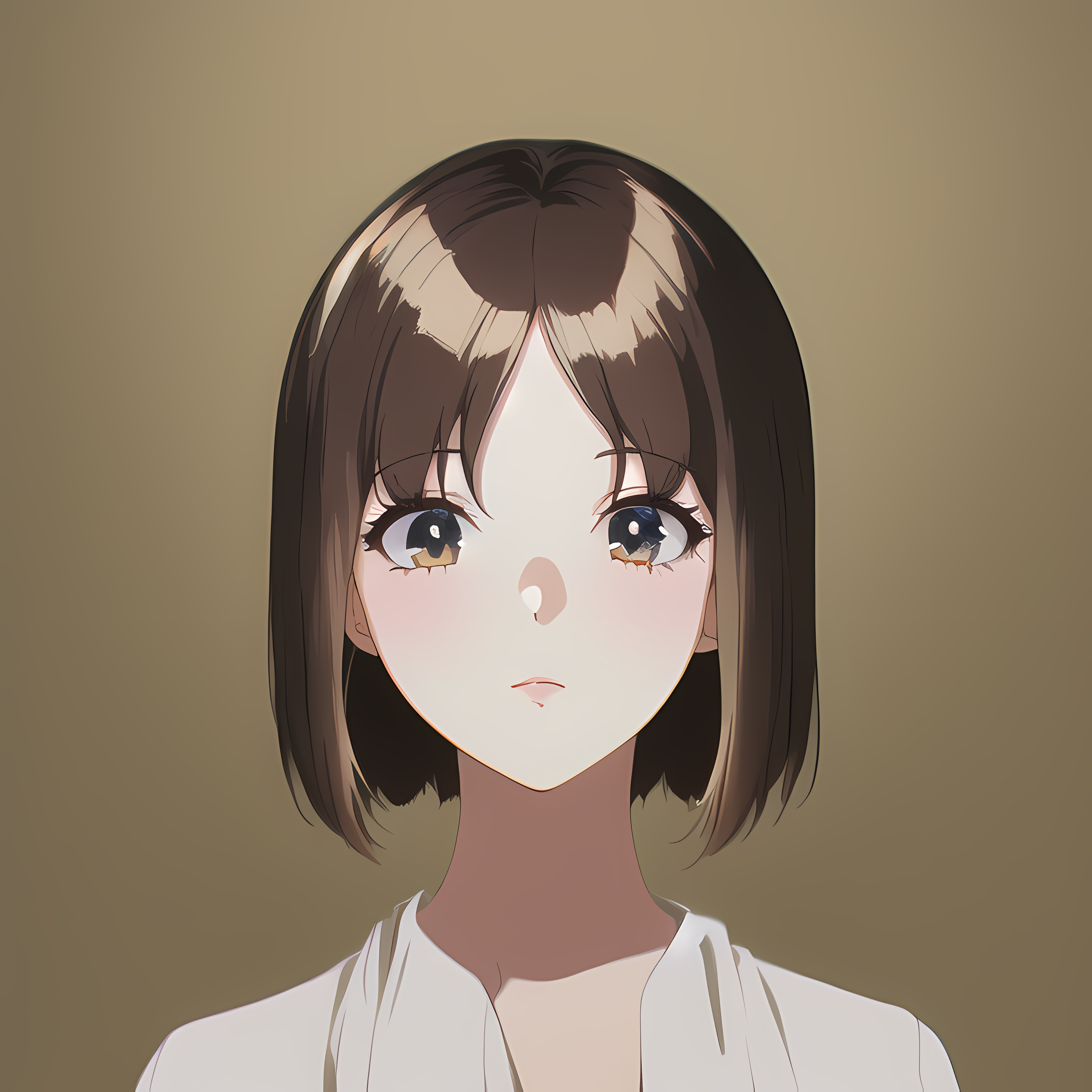 Anime girl with brown hair HD Wallpaper