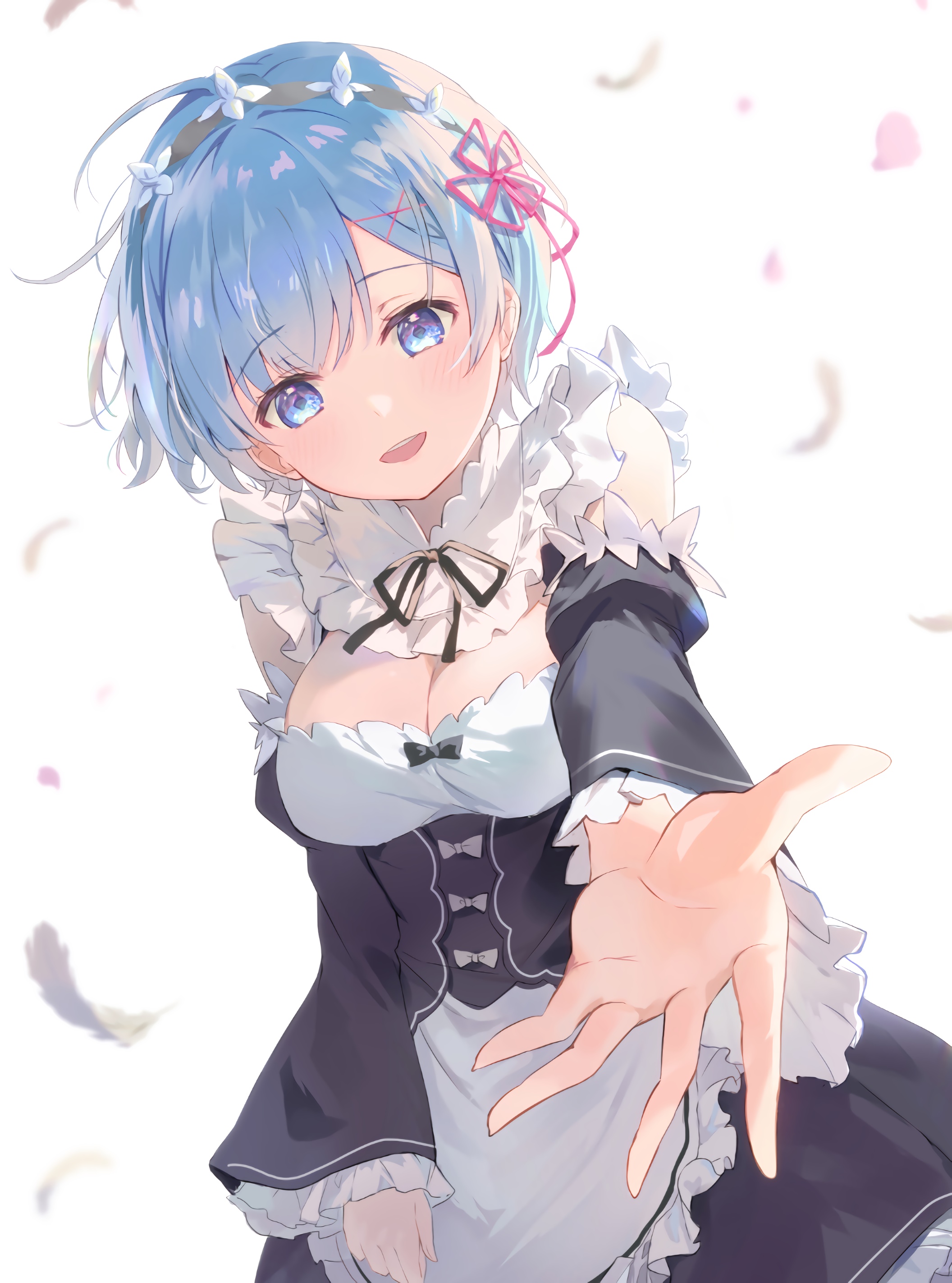 Rem from Re:Zero reaching out HD Phone Wallpaper