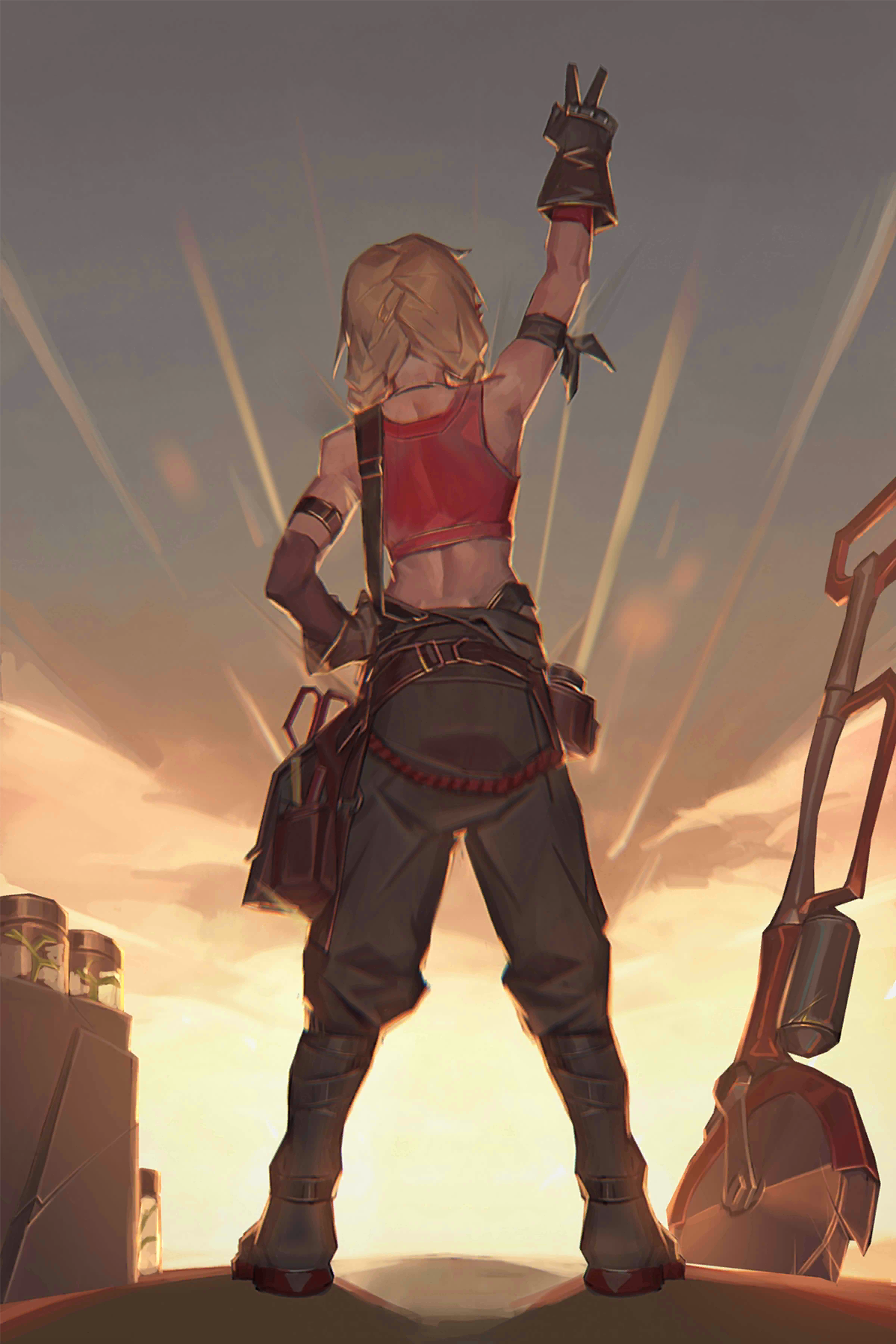 Path to Nowhere MBCC character at sunset HD Phone Wallpaper