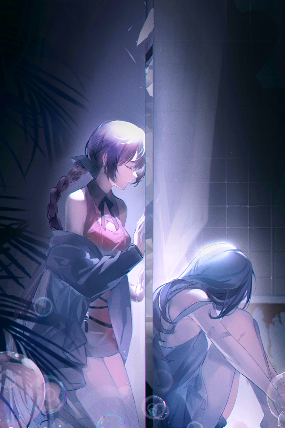 Path to Nowhere MBCC: Two girls in a dark room HD Phone Wallpaper
