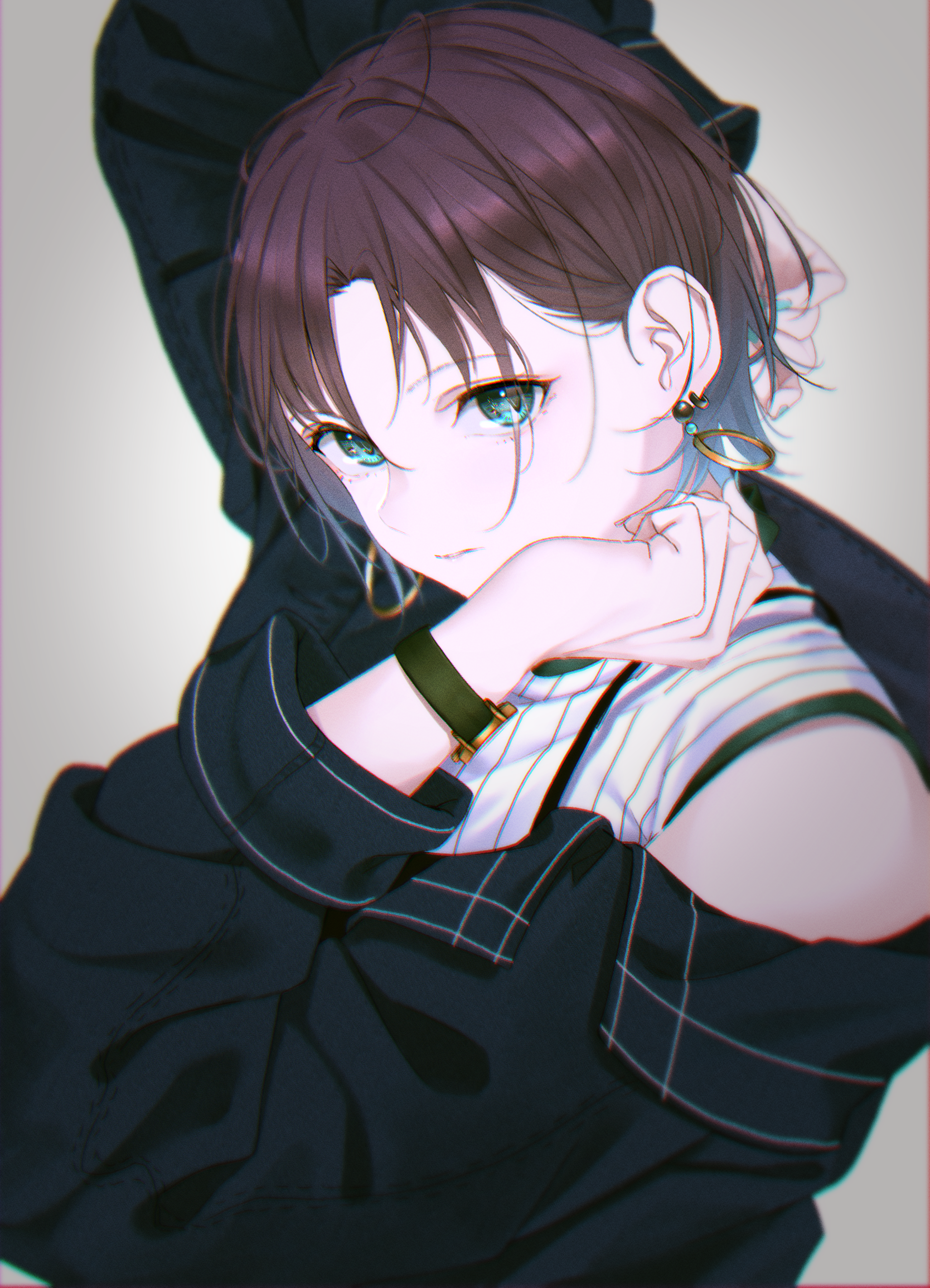 Toru Asakura with blue eyes and earrings HD Phone Wallpaper