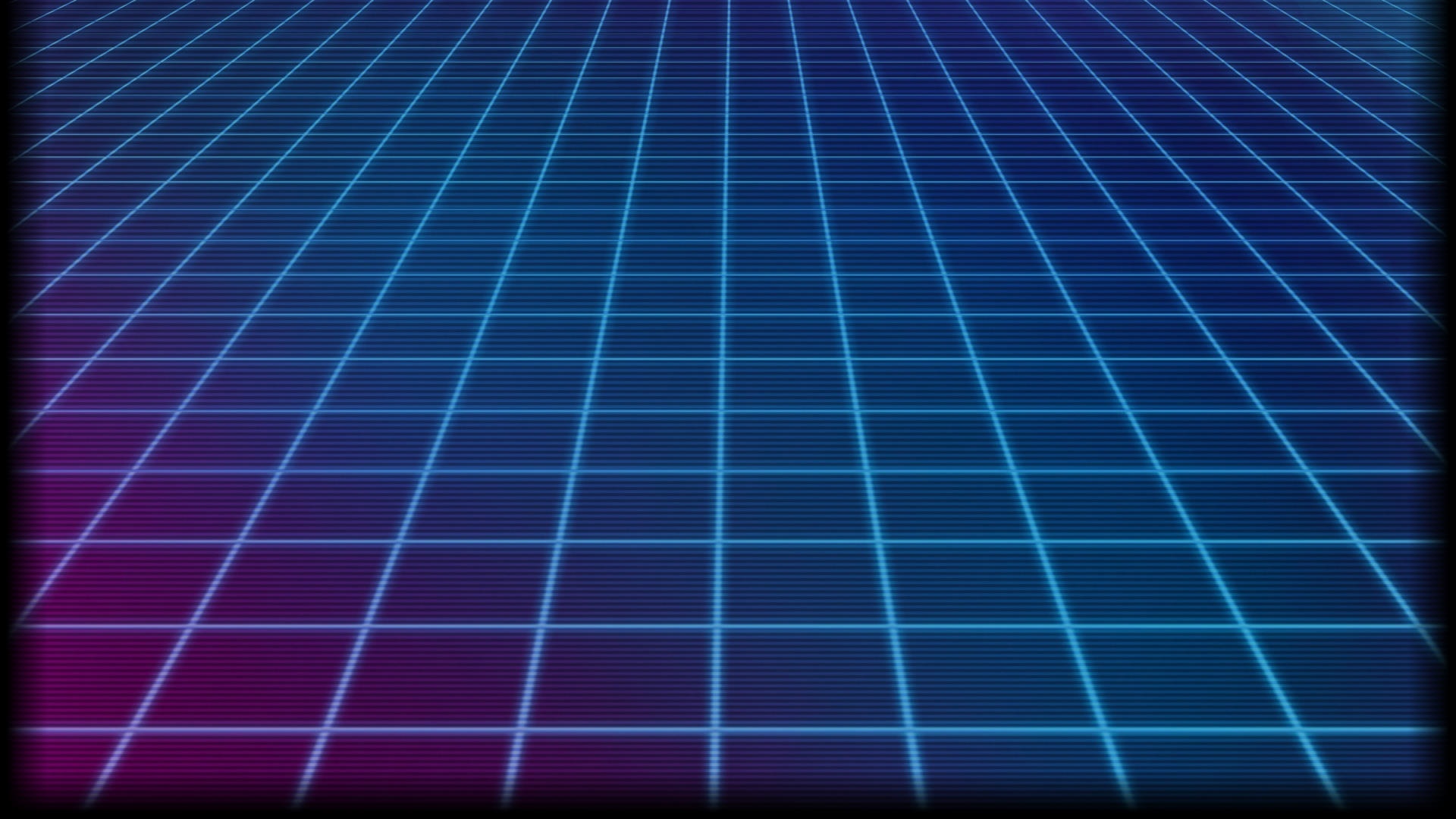 Blue and purple neon grid with glowing lines HD Wallpaper