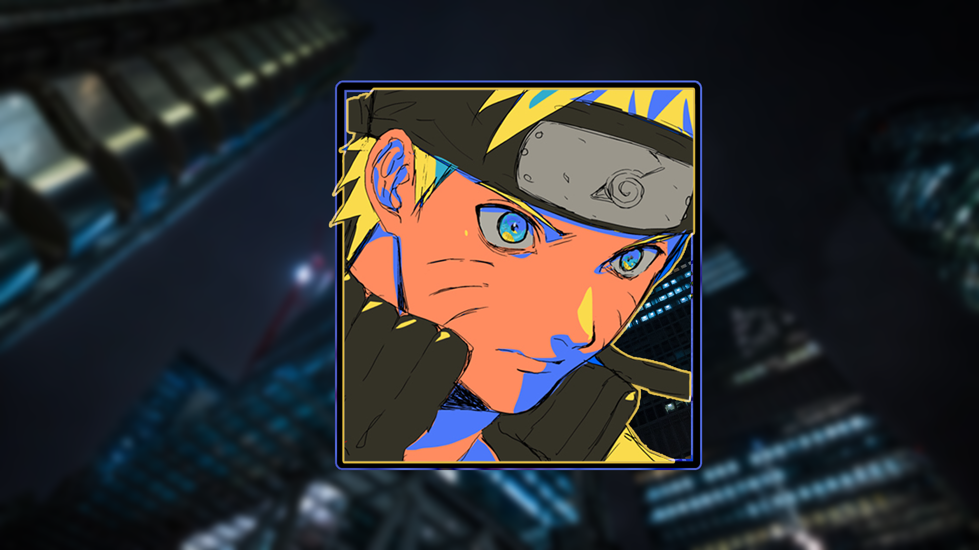 Naruto Uzumaki anime portrait with city background HD Wallpaper
