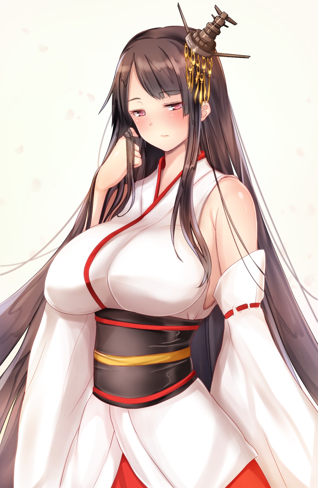 Fusou from Kantai Collection in Japanese clothes HD Phone Wallpaper