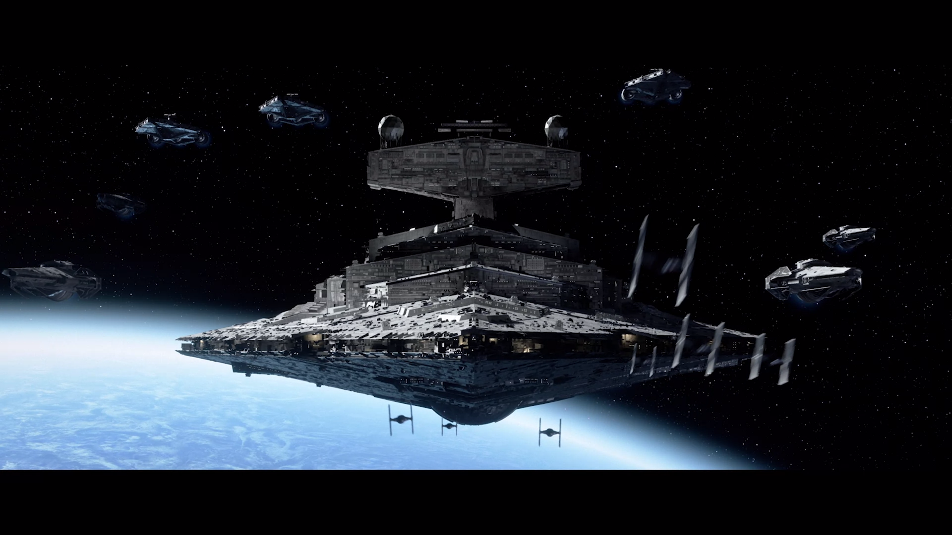 Star Wars: Squadrons Imperial Star Destroyer and TIE Fighters HD Wallpaper