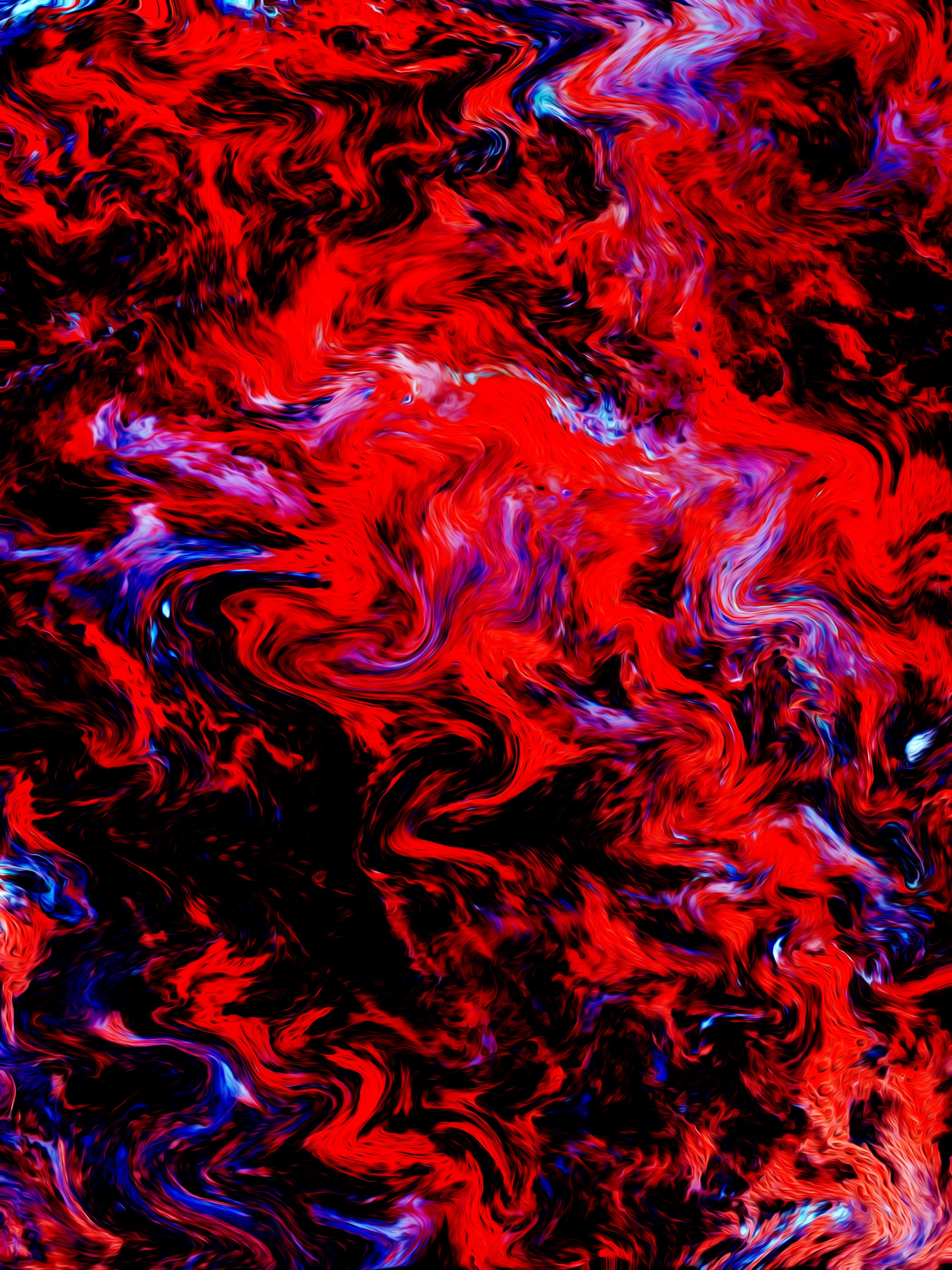 Abstract red and blue swirling digital art HD Phone Wallpaper