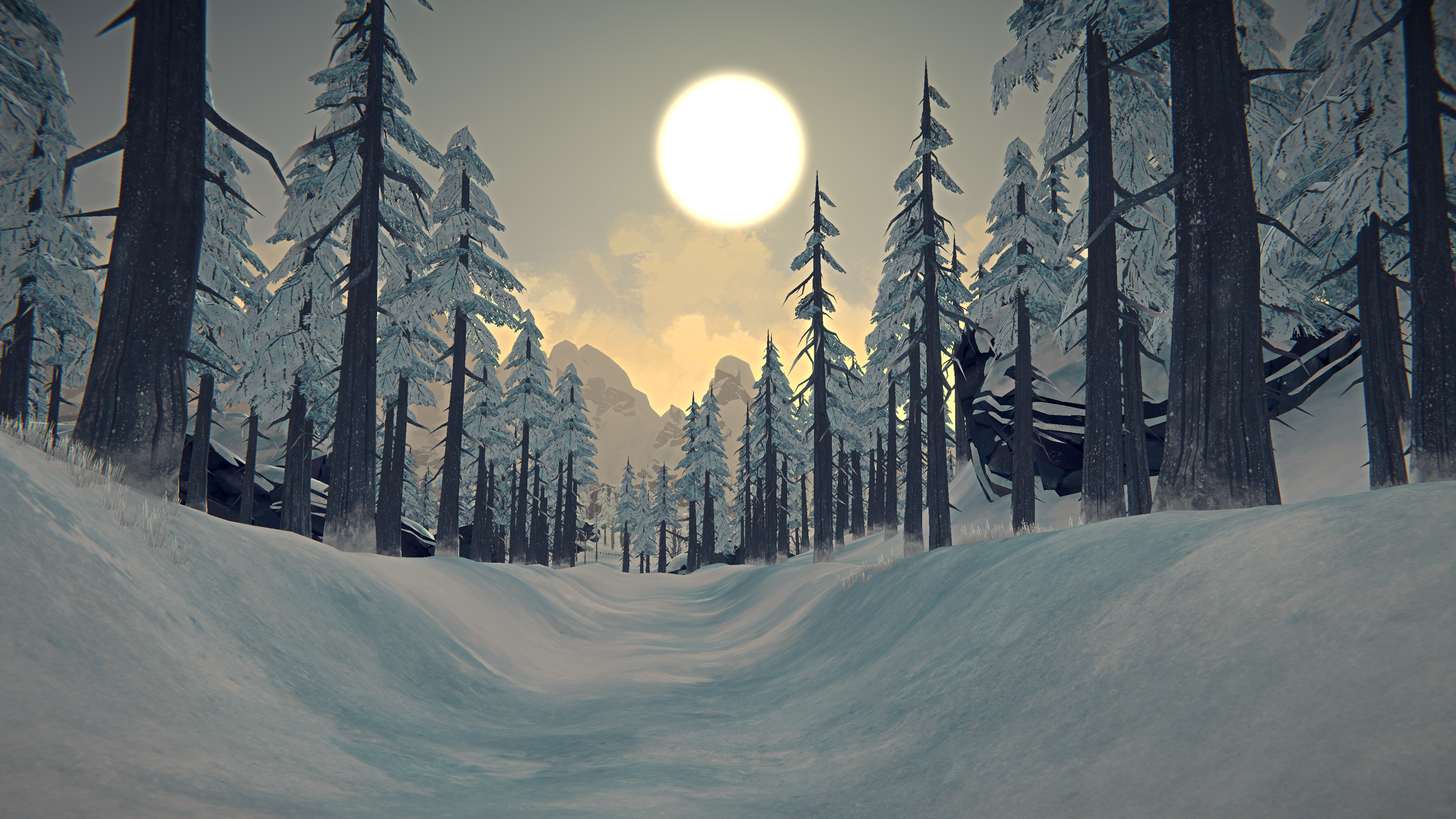 4K Snow Forest Landscape in The Long Dark HD Wallpaper