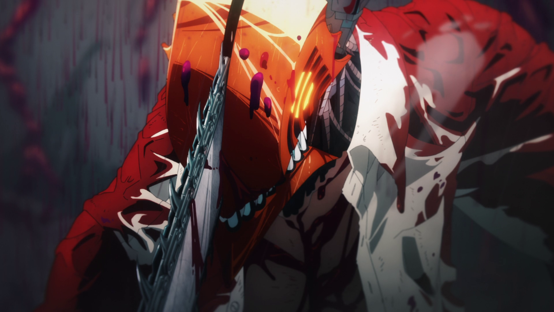 Chainsaw Man Denji covered in blood HD Wallpaper