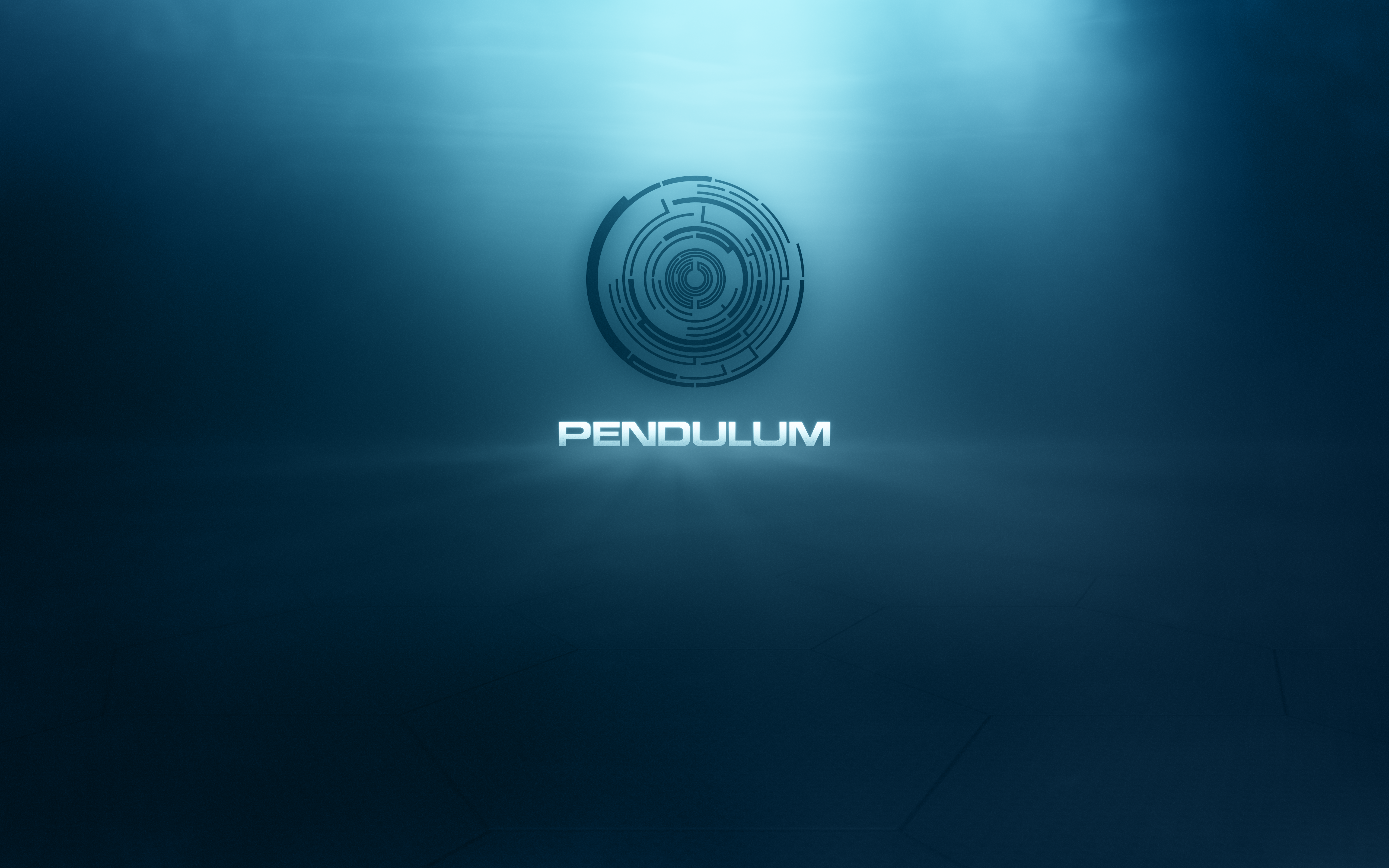 Pendulum abstract logo with blue background HD Wallpaper