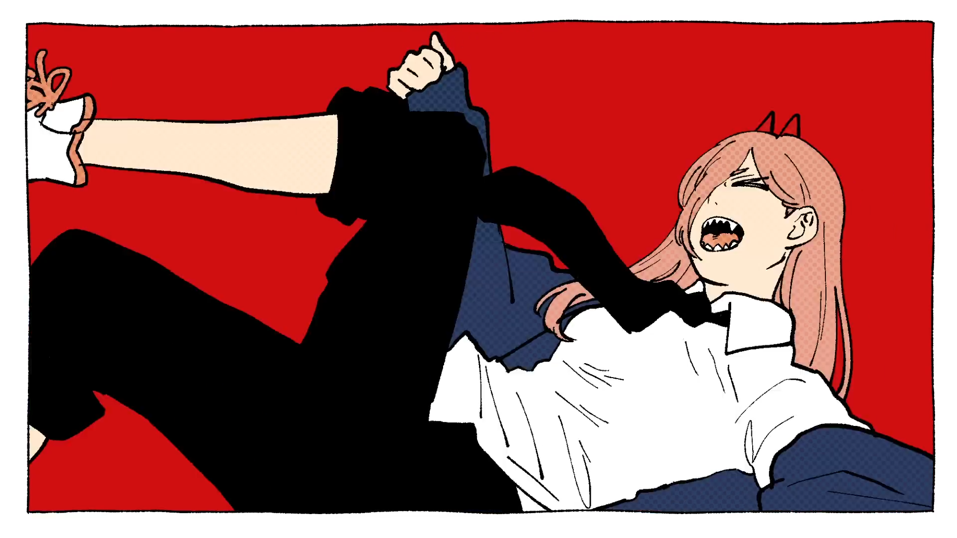 Power from Chainsaw Man in a struggle HD Wallpaper
