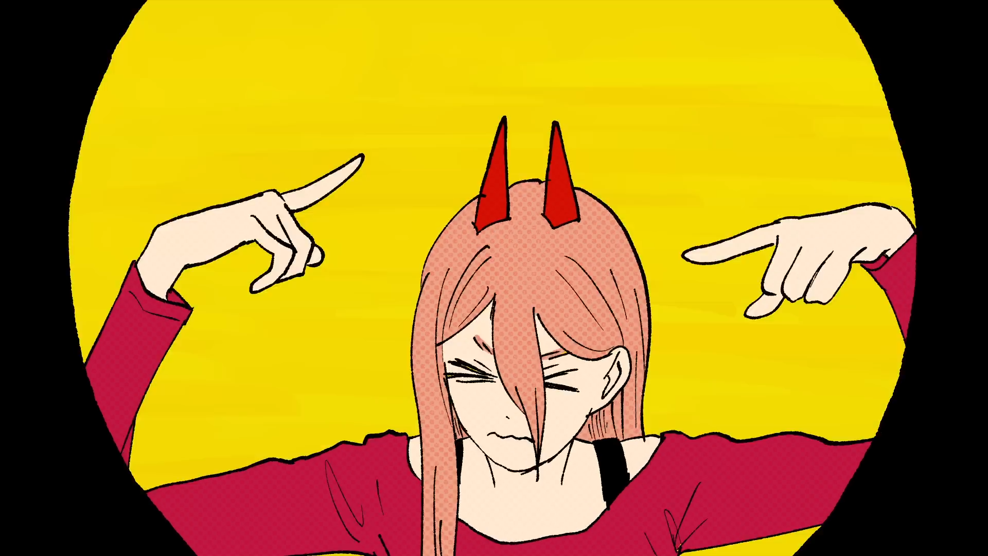 Power from Chainsaw Man with red horns HD Wallpaper