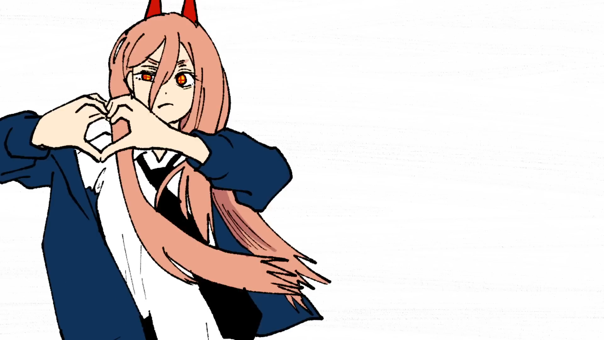 Power from Chainsaw Man making a heart shape HD Wallpaper