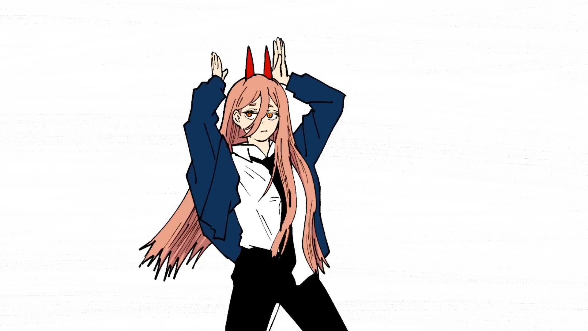 Power from Chainsaw Man with red horns HD Wallpaper