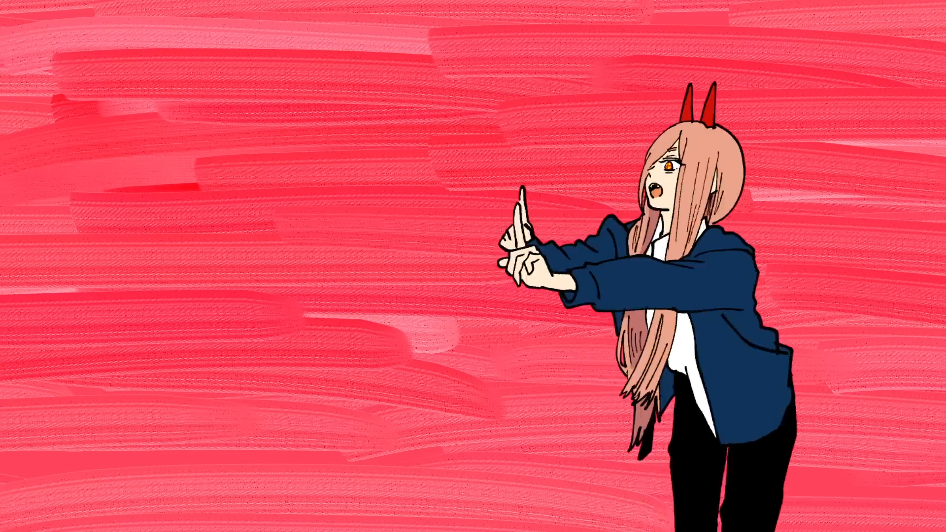 Power from Chainsaw Man with red background HD Wallpaper
