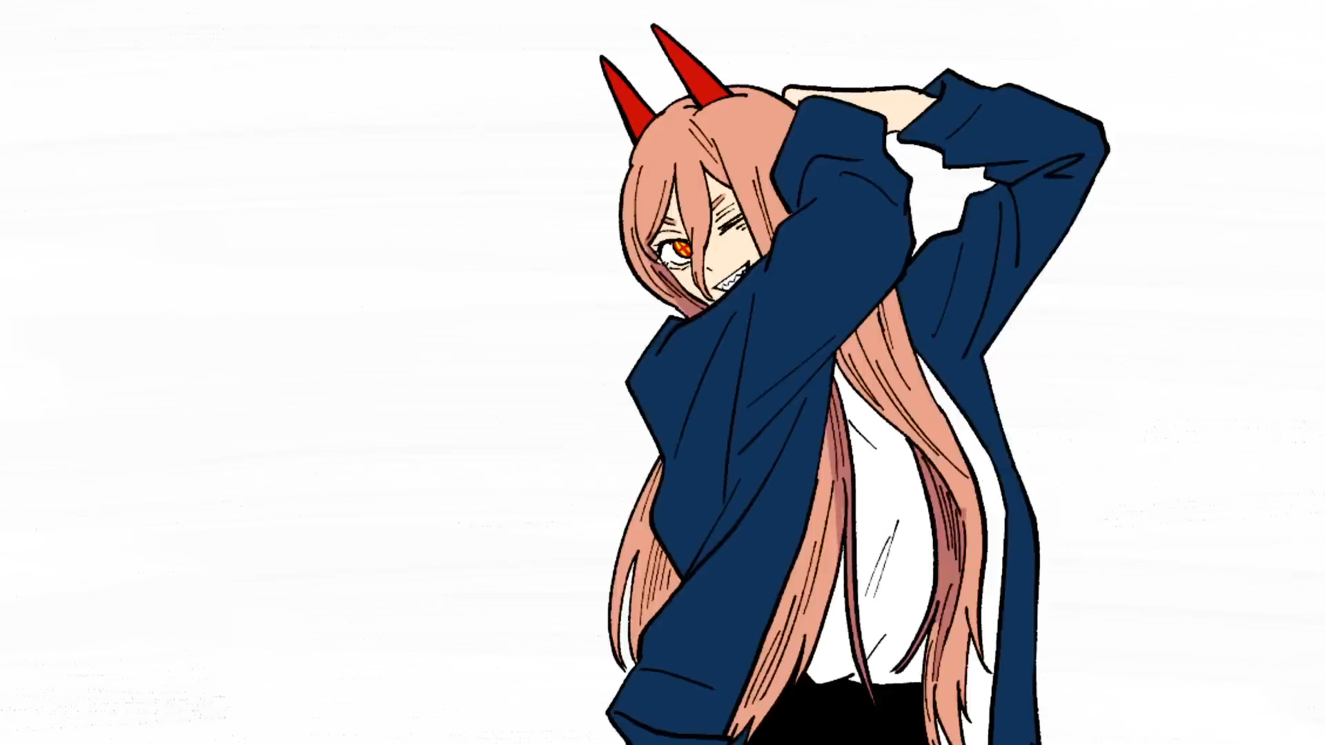 Power from Chainsaw Man adjusting her hoodie HD Wallpaper