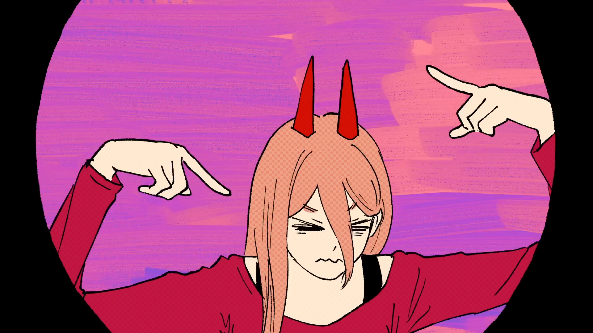 Power from Chainsaw Man with red horns HD Wallpaper