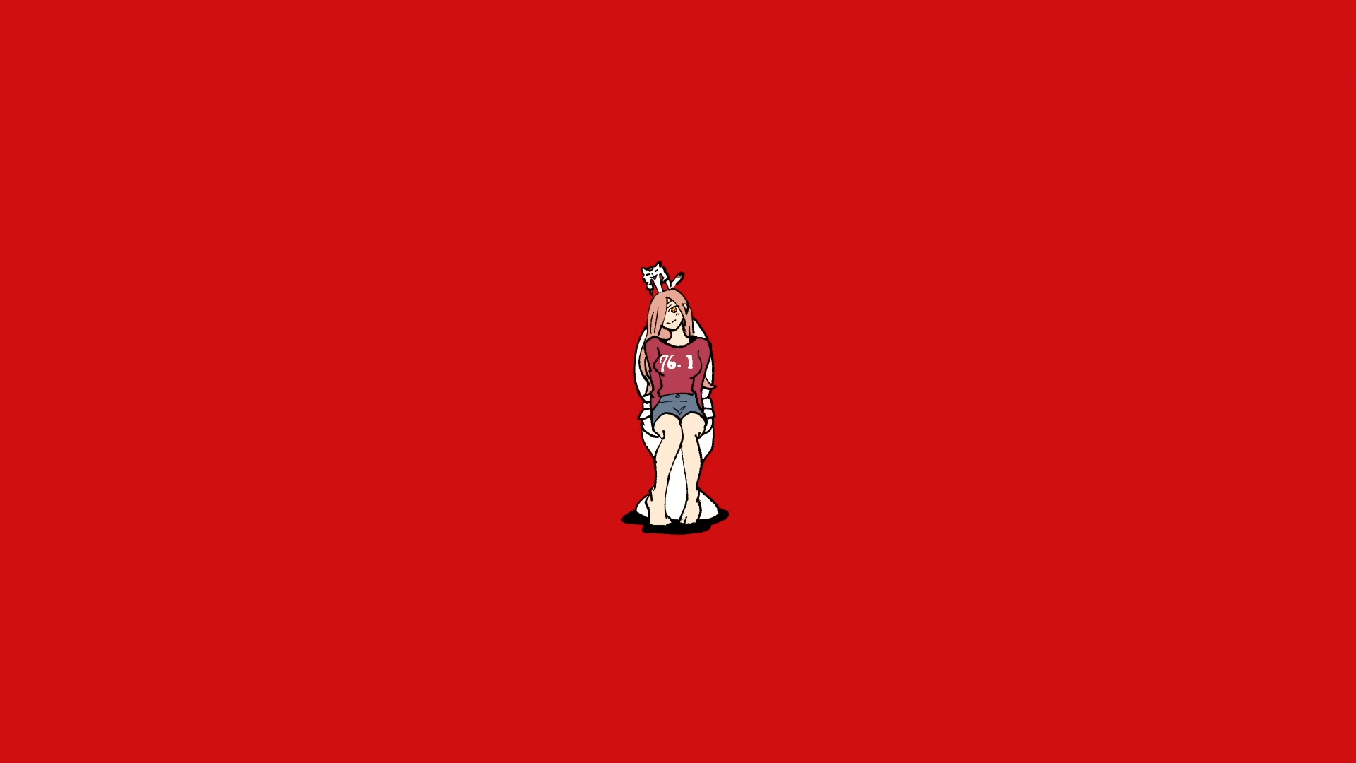 Power from Chainsaw Man on red background HD Wallpaper