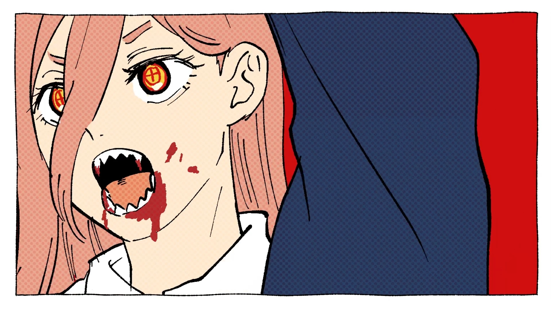 Power from Chainsaw Man covered in blood HD Wallpaper