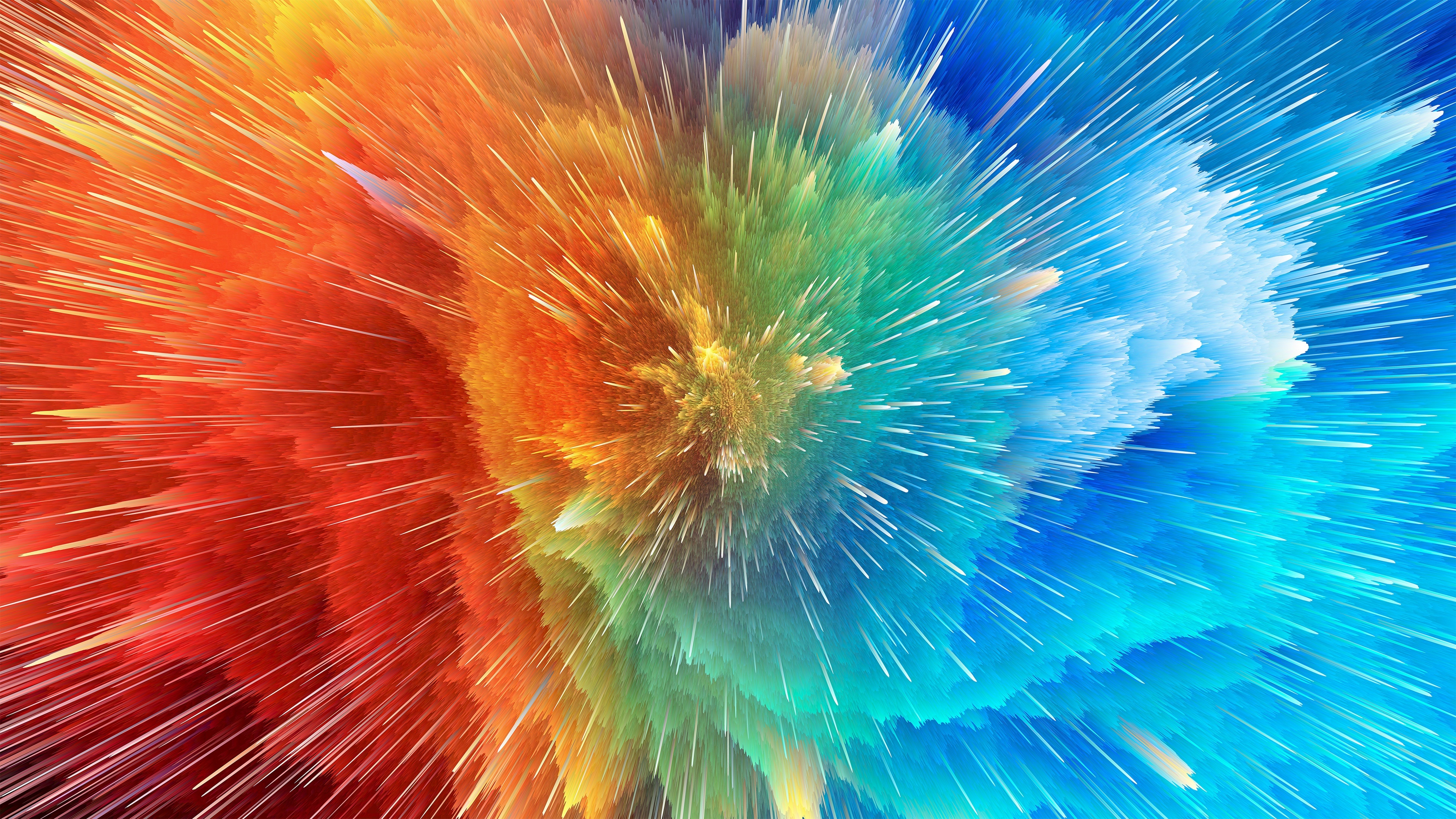 4K colorful abstract explosion HD Wallpaper
