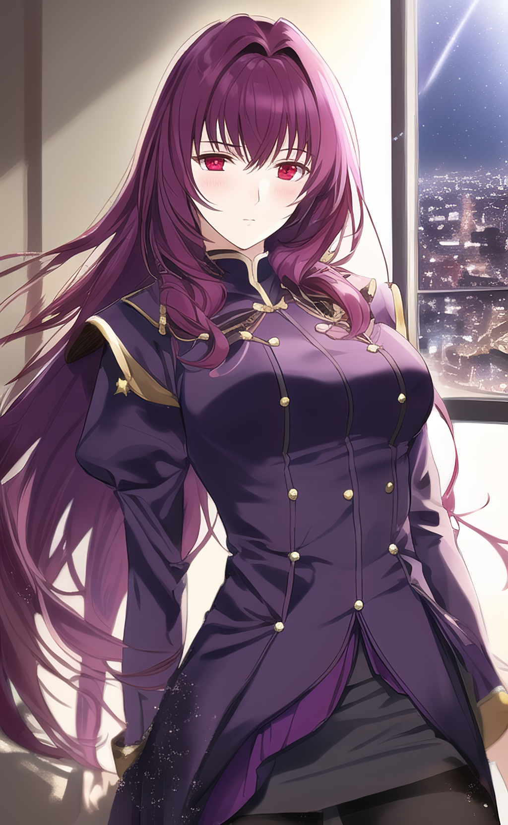 Scathach from Fate/Grand Order fan art HD Phone Wallpaper