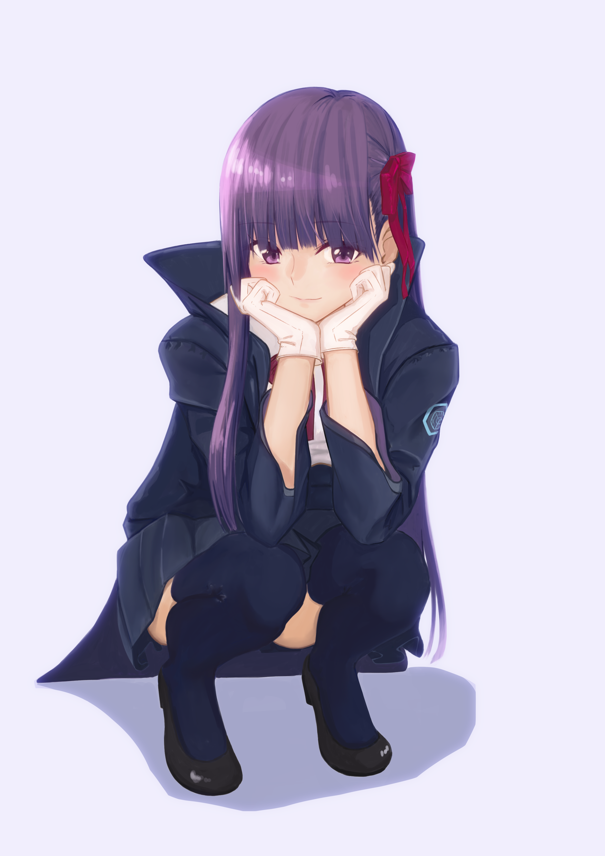 Fate/Extra CCC character with purple hair and eyes HD Phone Wallpaper