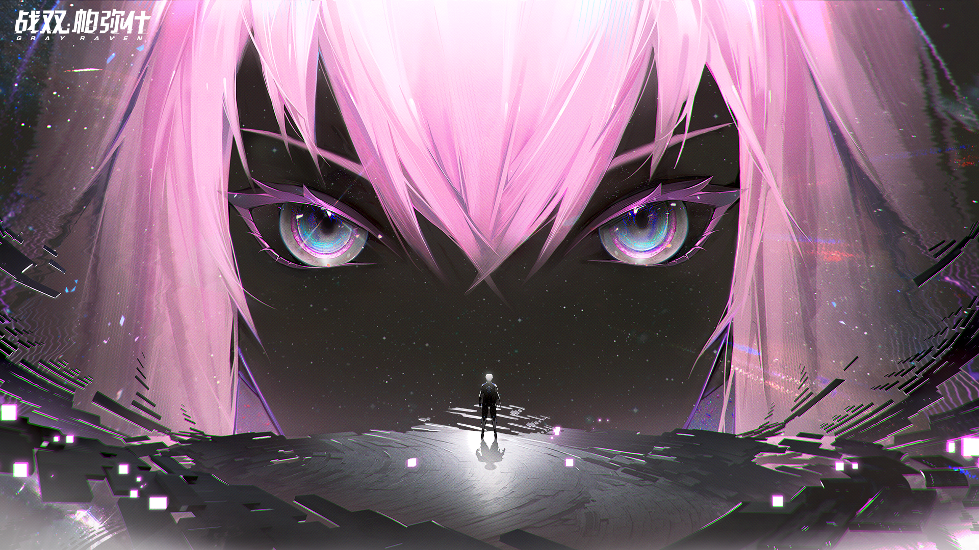 Punishing: Gray Raven Lee and Giant Pink-Haired Woman HD Wallpaper