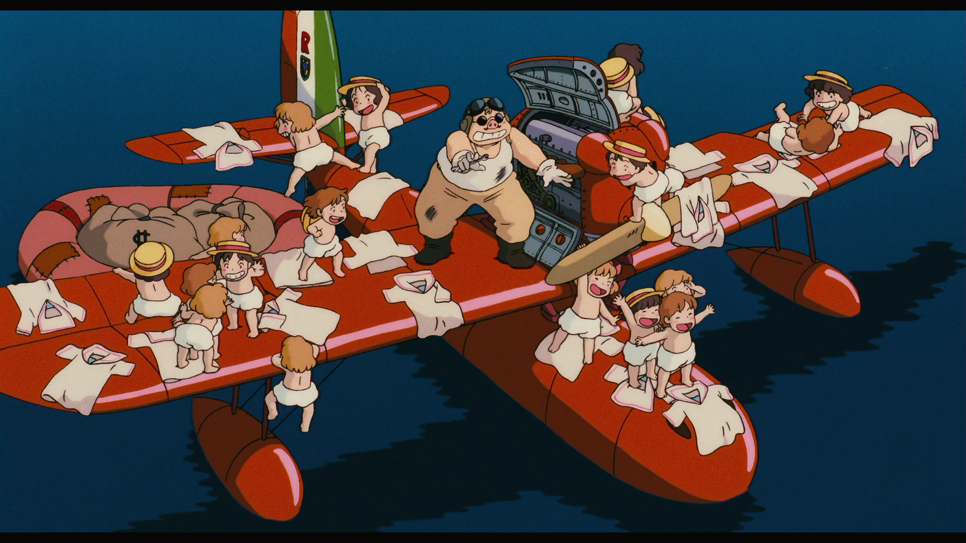 Porco Rosso: Children on a Red Airplane HD Wallpaper