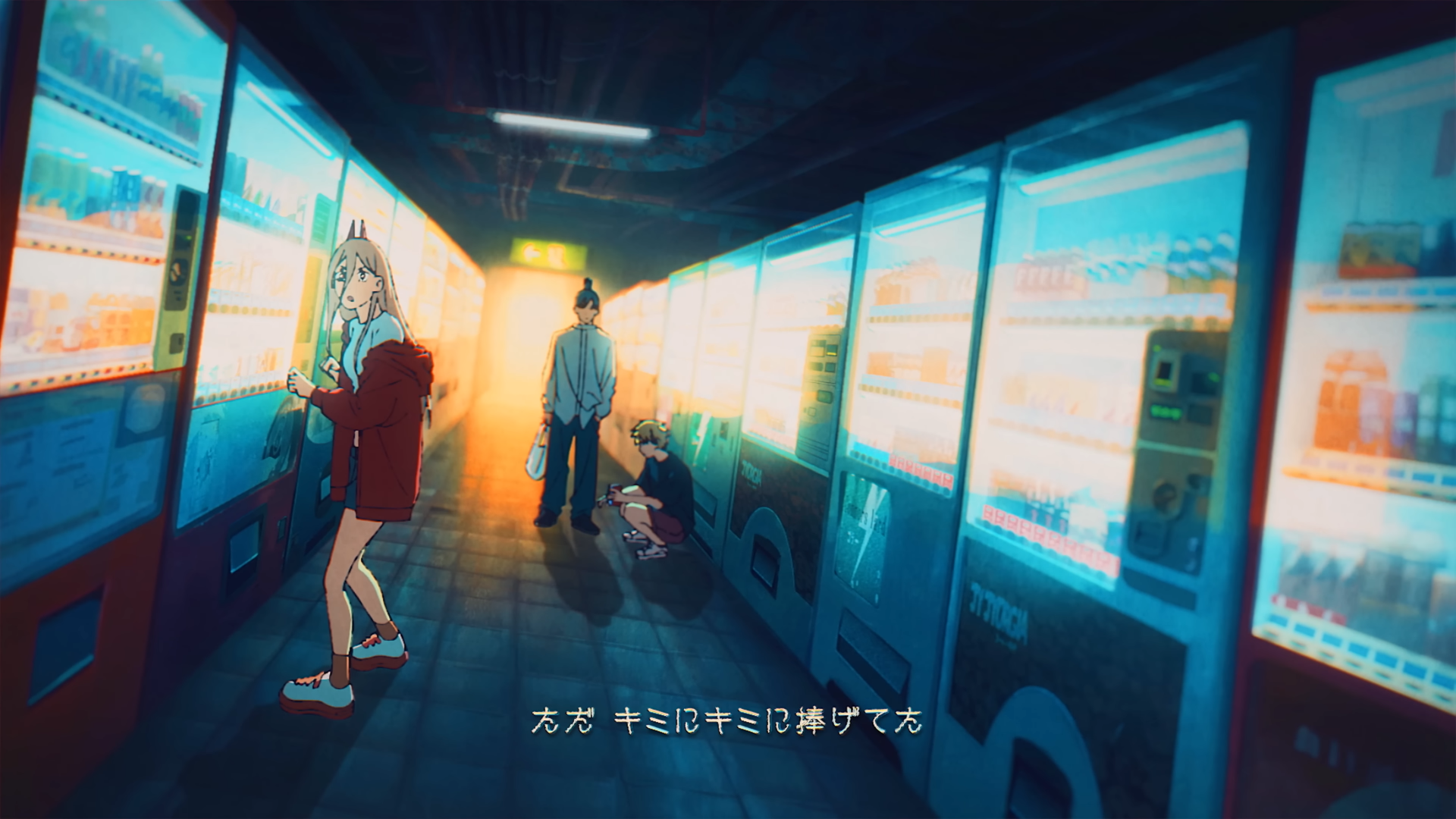 Power and friends at vending machines HD Wallpaper
