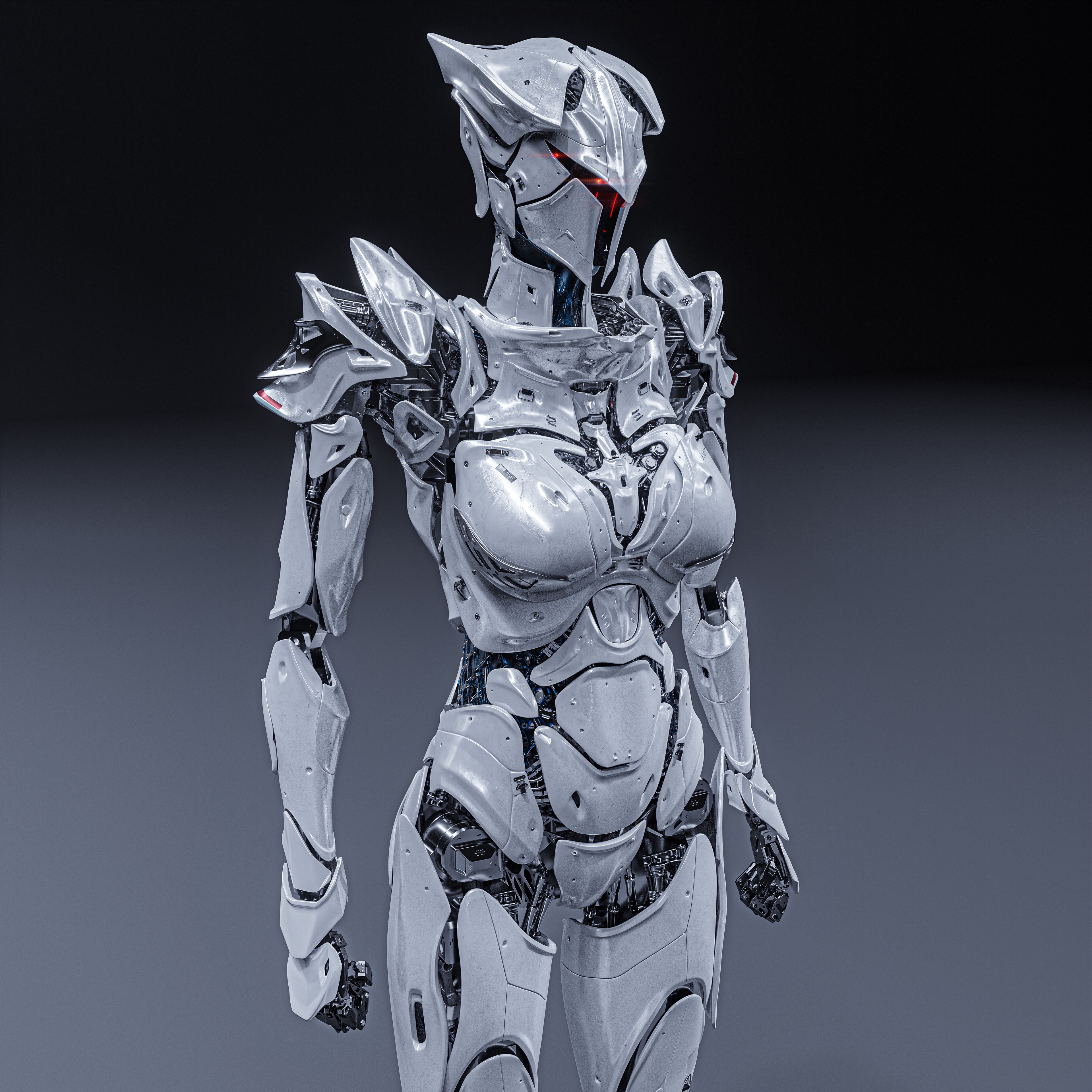 4K Sci-Fi Robot Artwork HD Wallpaper