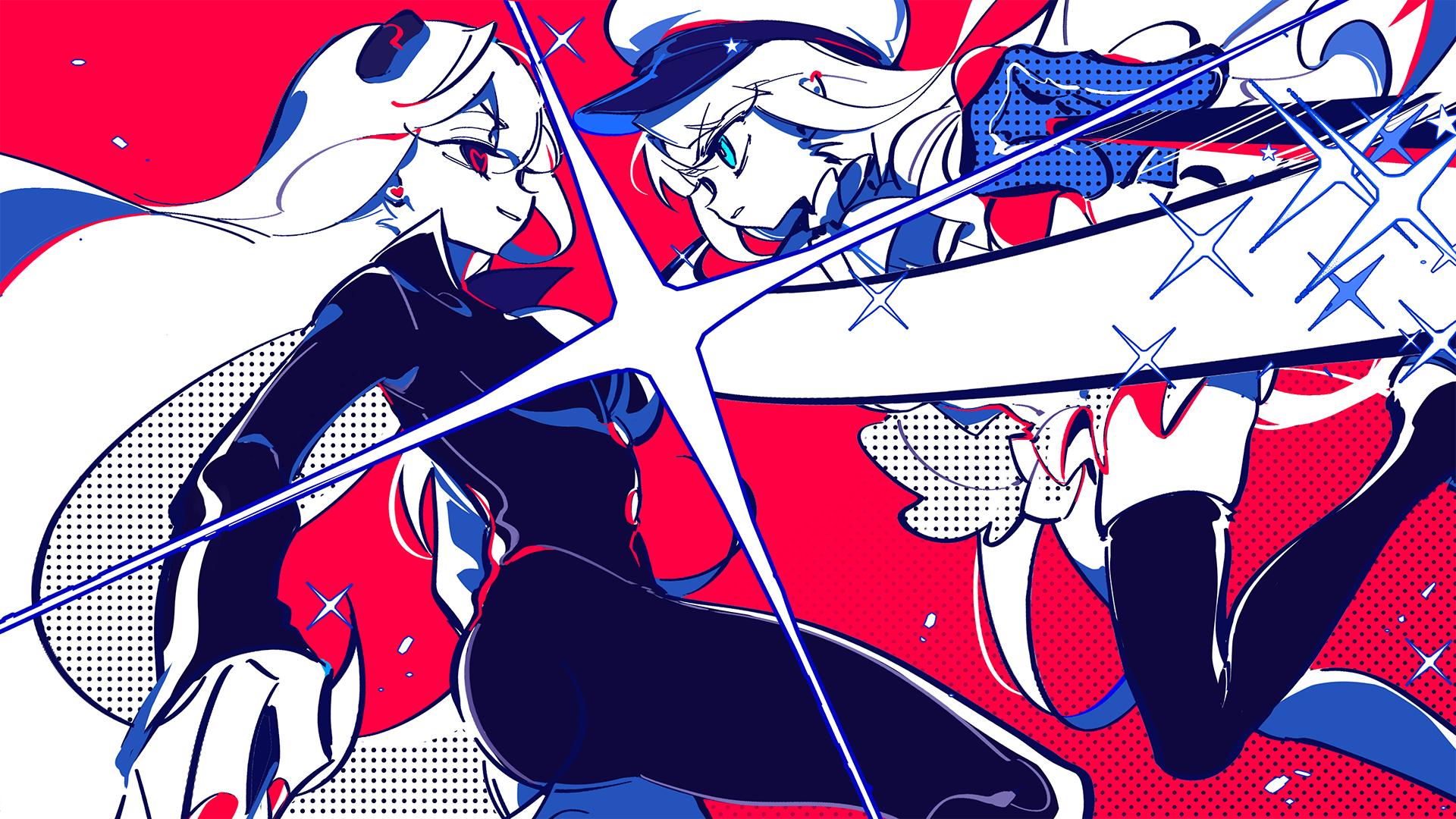 MuseDash characters in a stylized battle HD Wallpaper