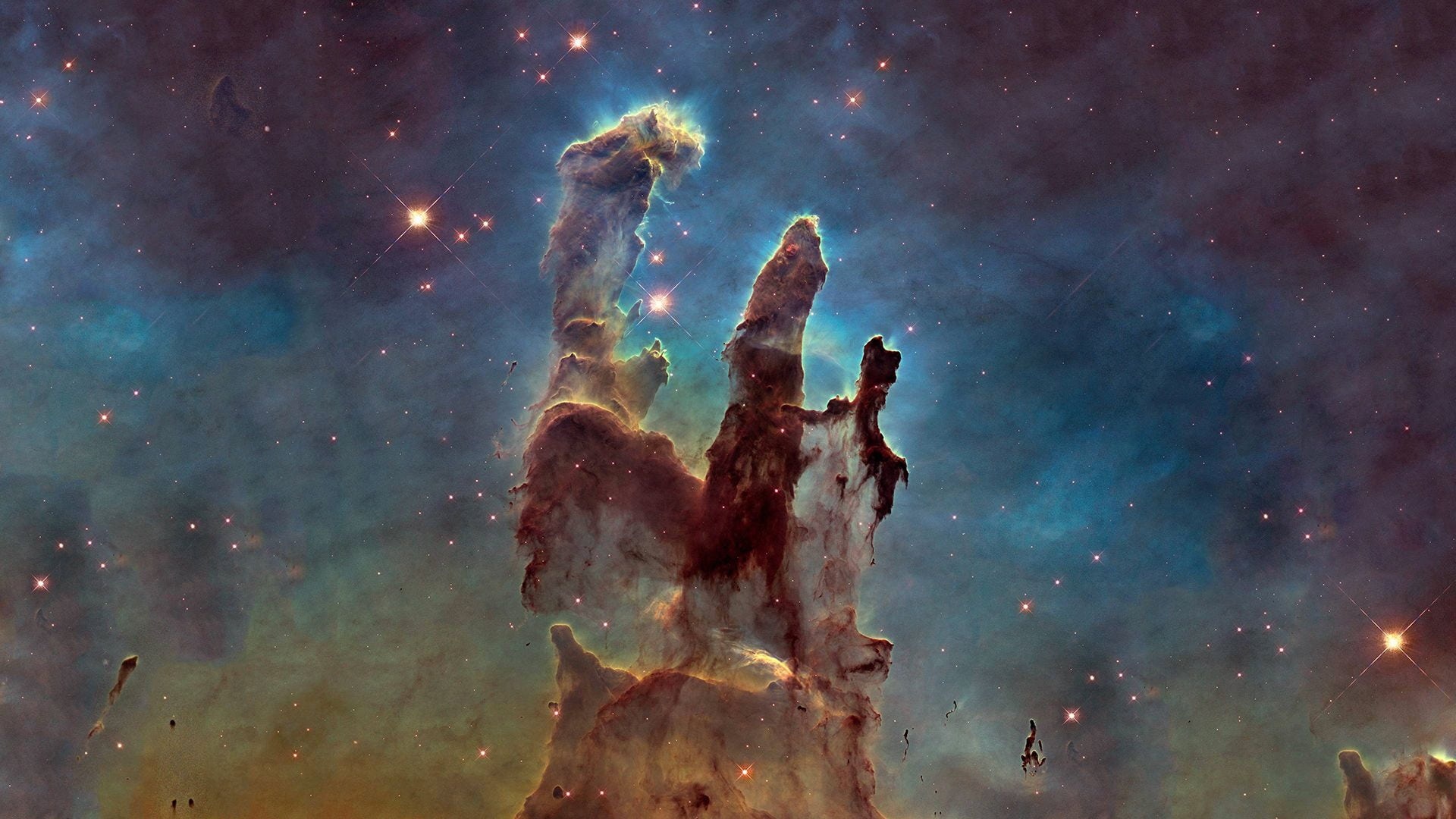 Pillars of Creation Nebula in Space HD Wallpaper