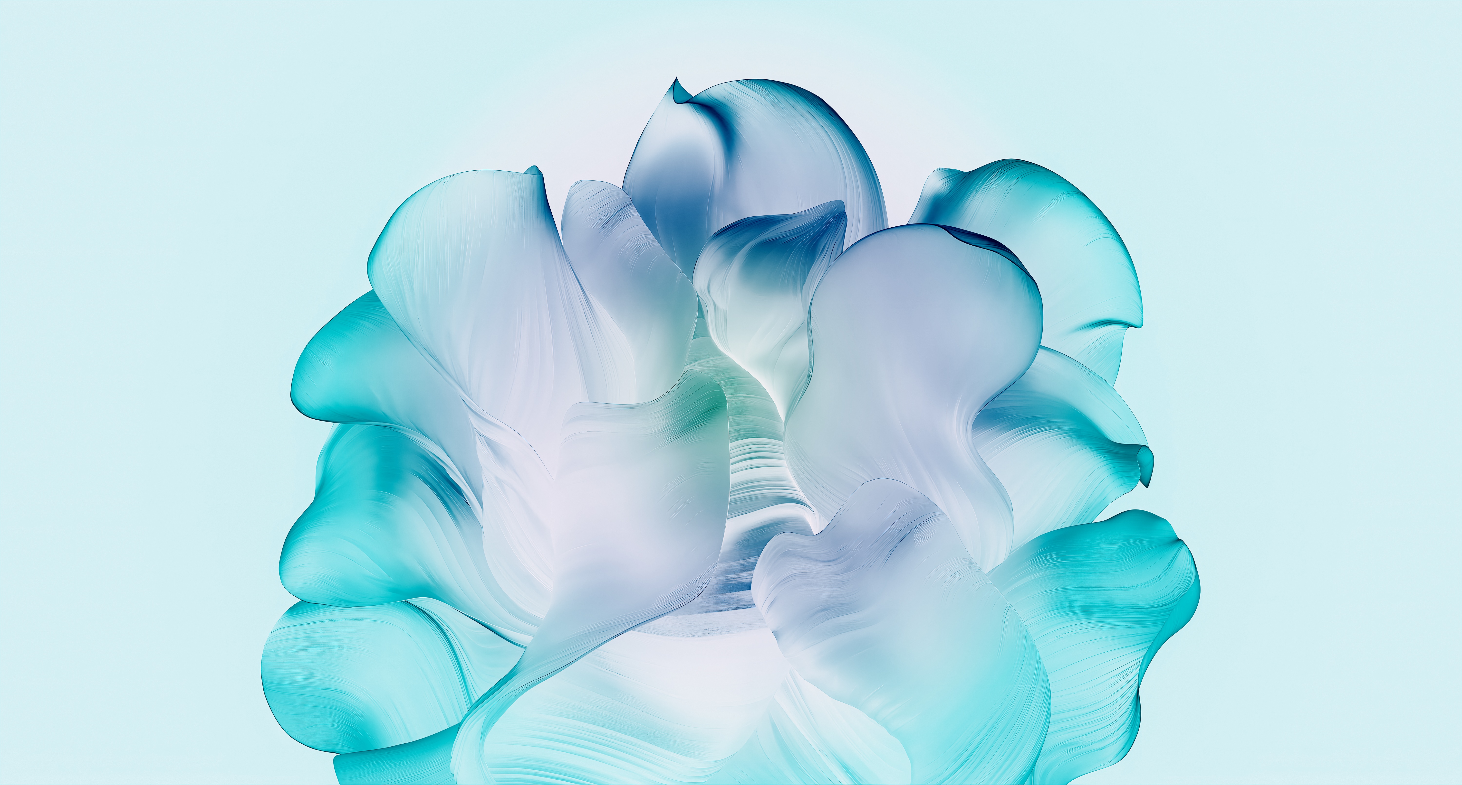 4K Windows 11 abstract cyan fluid art HD Wallpaper