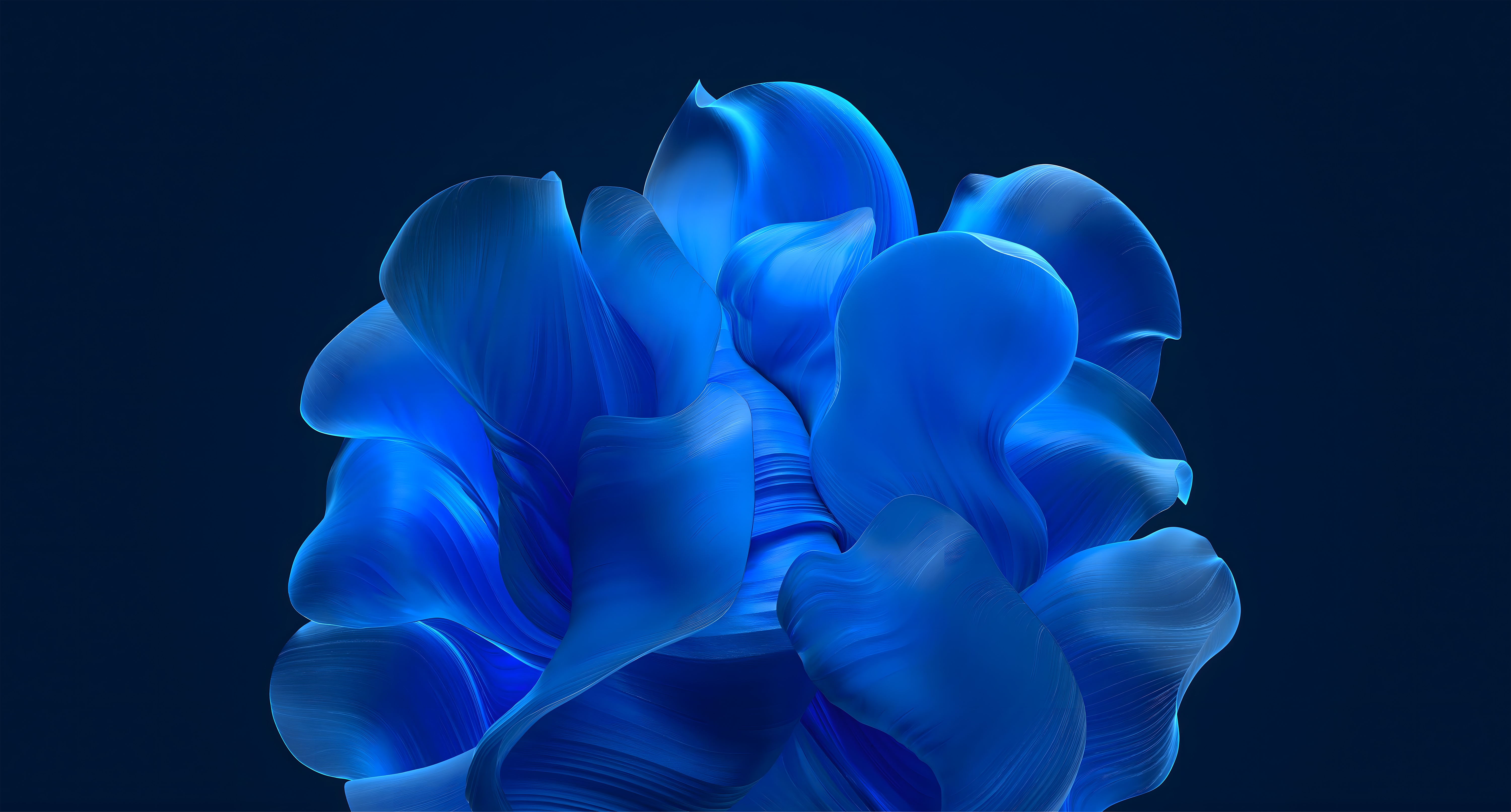 4K Blue Abstract Windows 11 Design HD Wallpaper