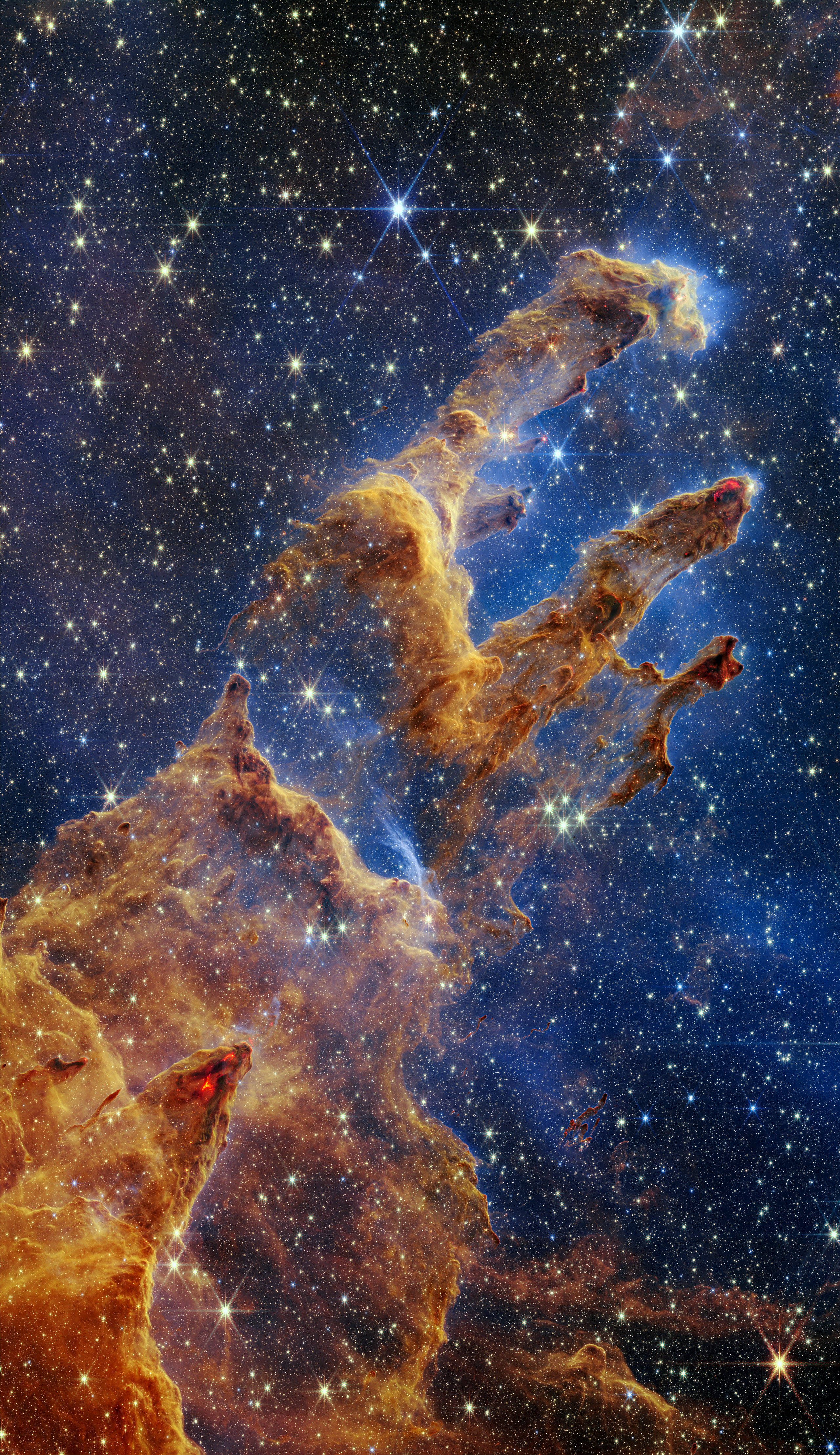 Pillars of Creation in the Eagle Nebula HD Phone Wallpaper