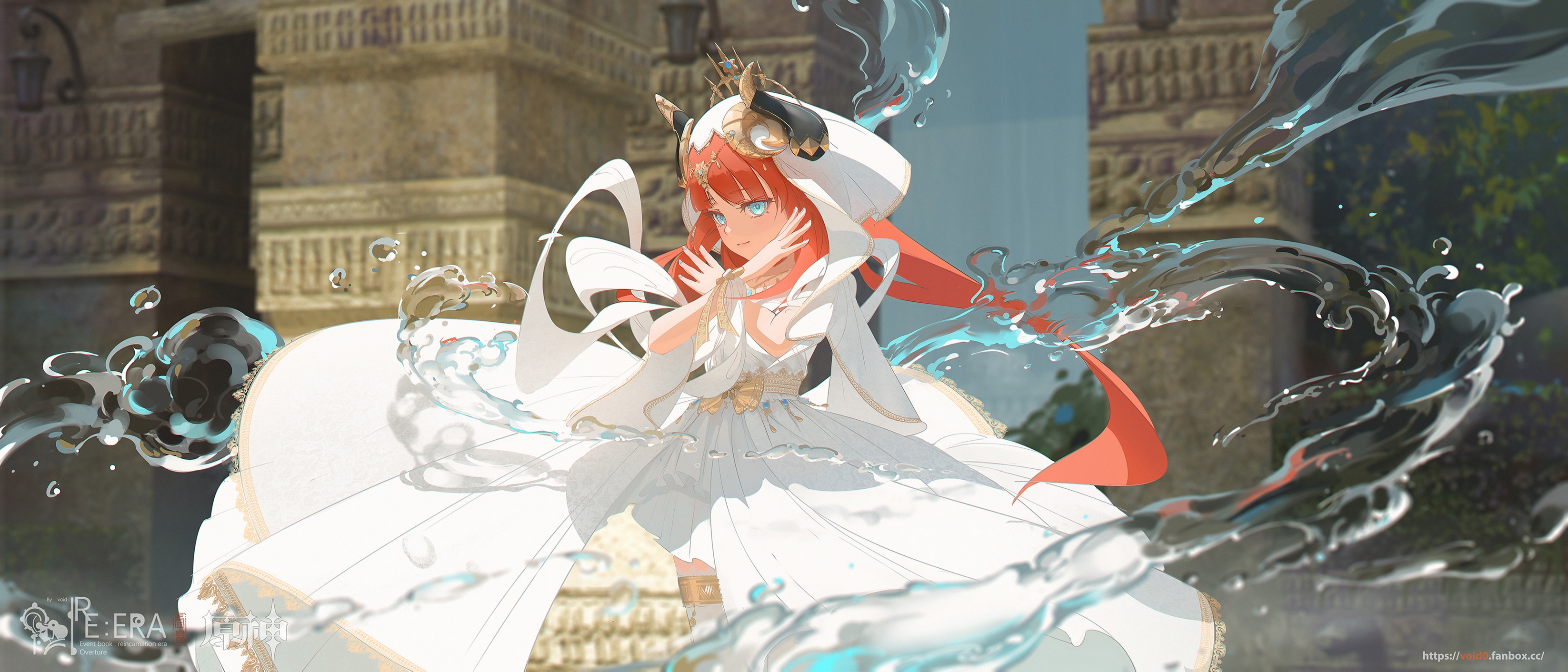 Nilou from Genshin Impact surrounded by water HD Wallpaper
