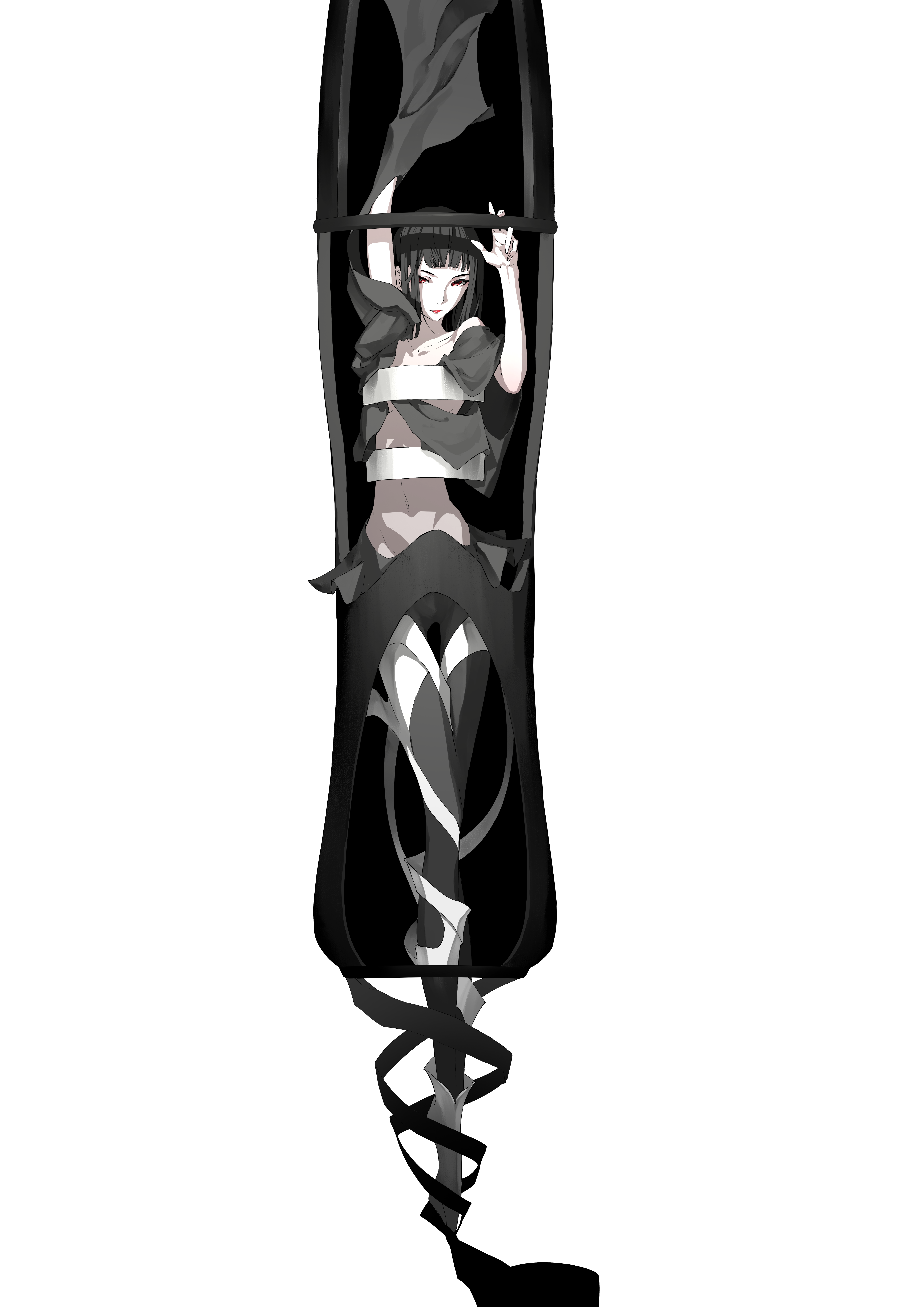 Nico Tina in a black coffin-like structure HD Phone Wallpaper