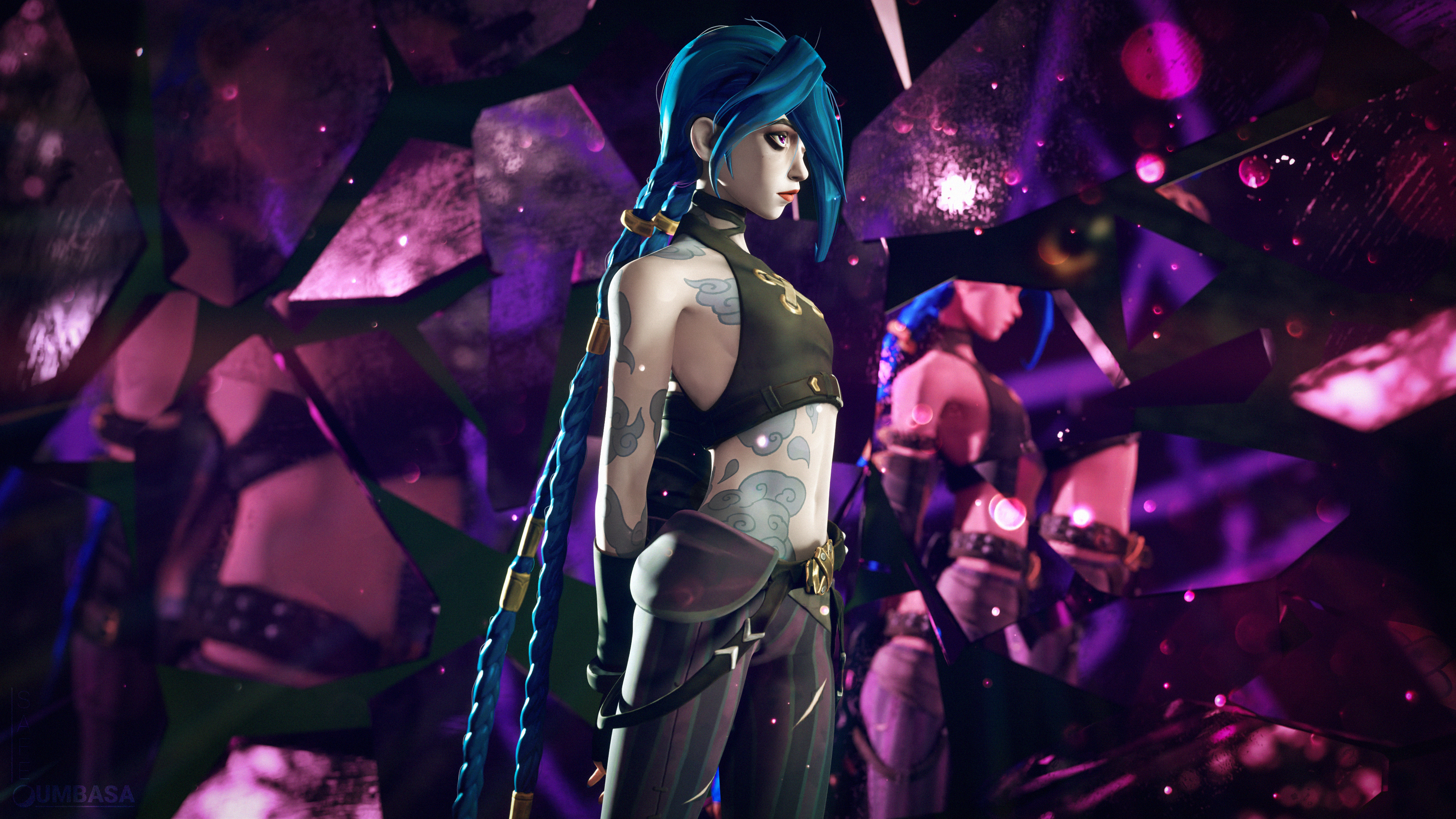 4K Jinx fan art from Arcane and League of Legends HD Wallpaper