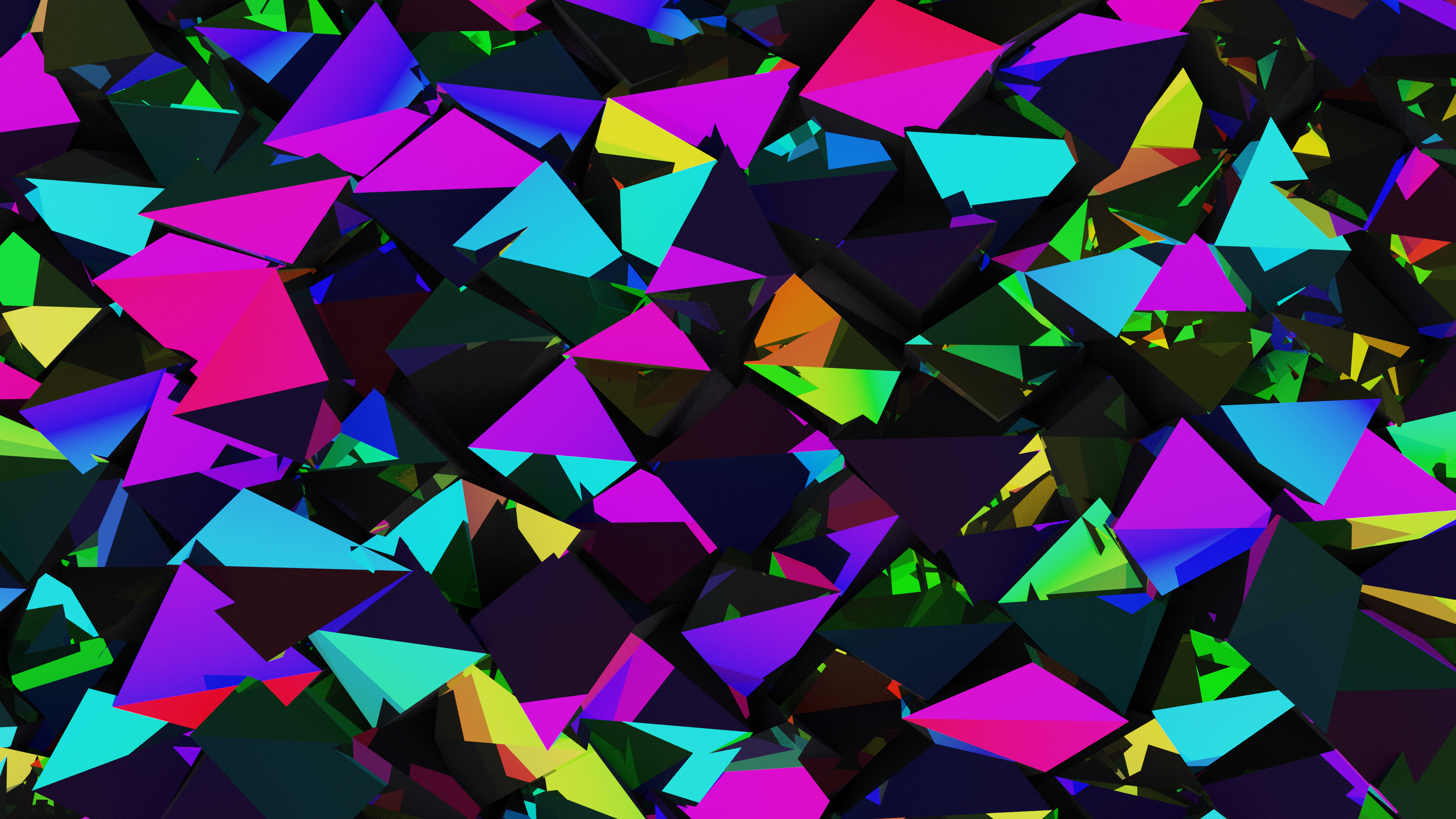 4K Colorful Abstract Geometric Shapes HD Wallpaper