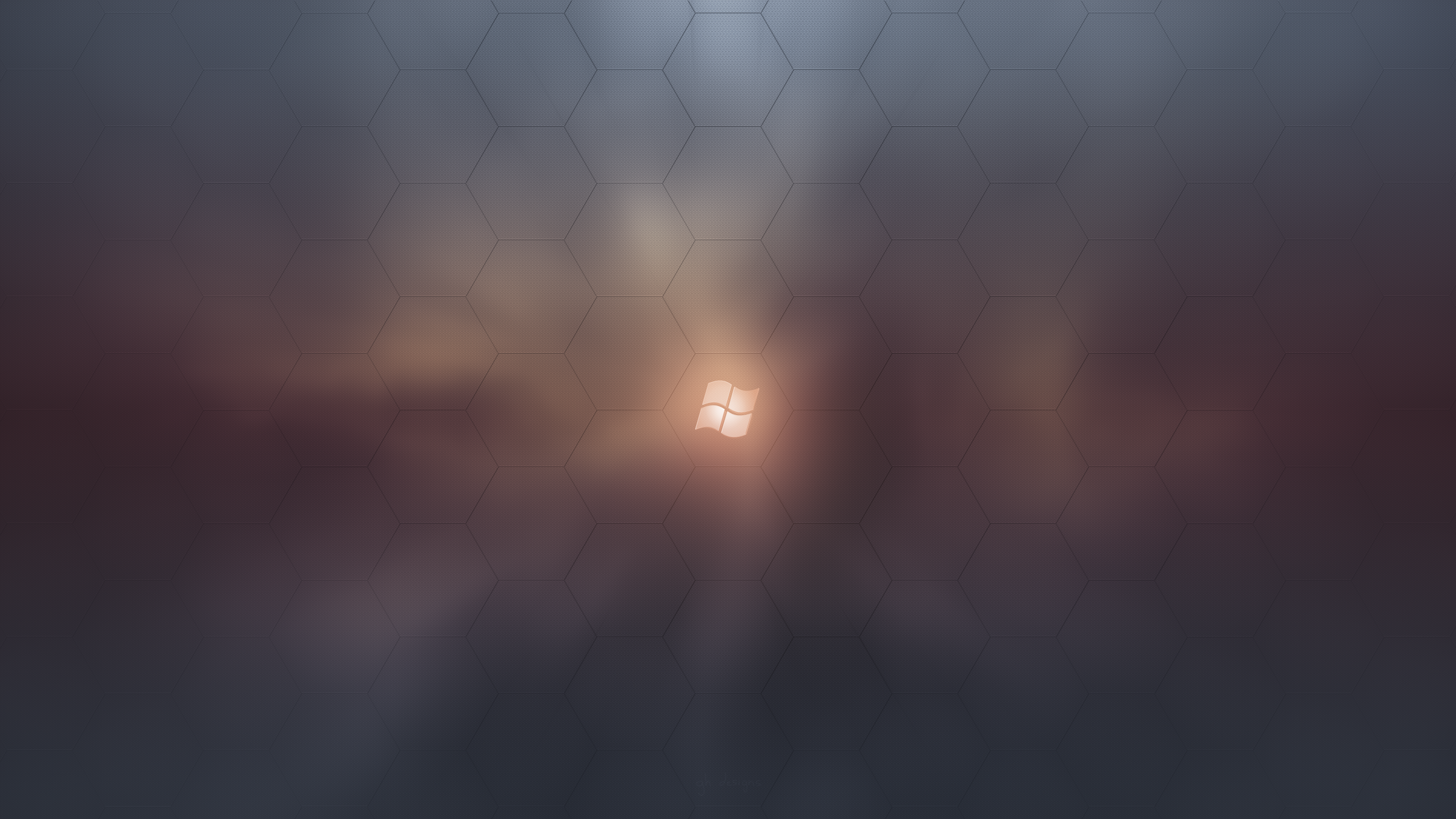 4K Windows 7 Hexagon Abstract Wallpaper HD Wallpaper
