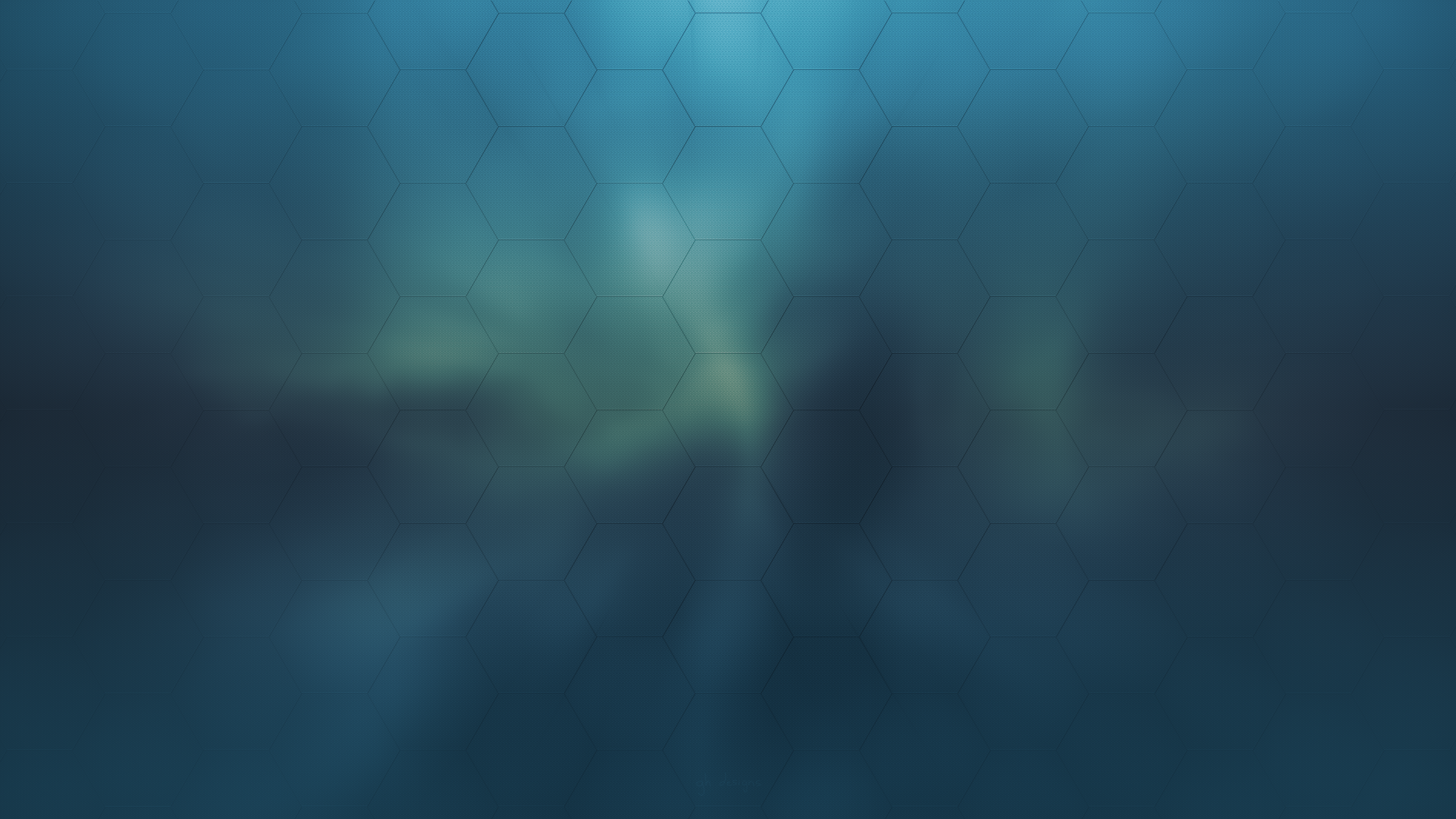 4K abstract blue hexagon soft gradient HD Wallpaper