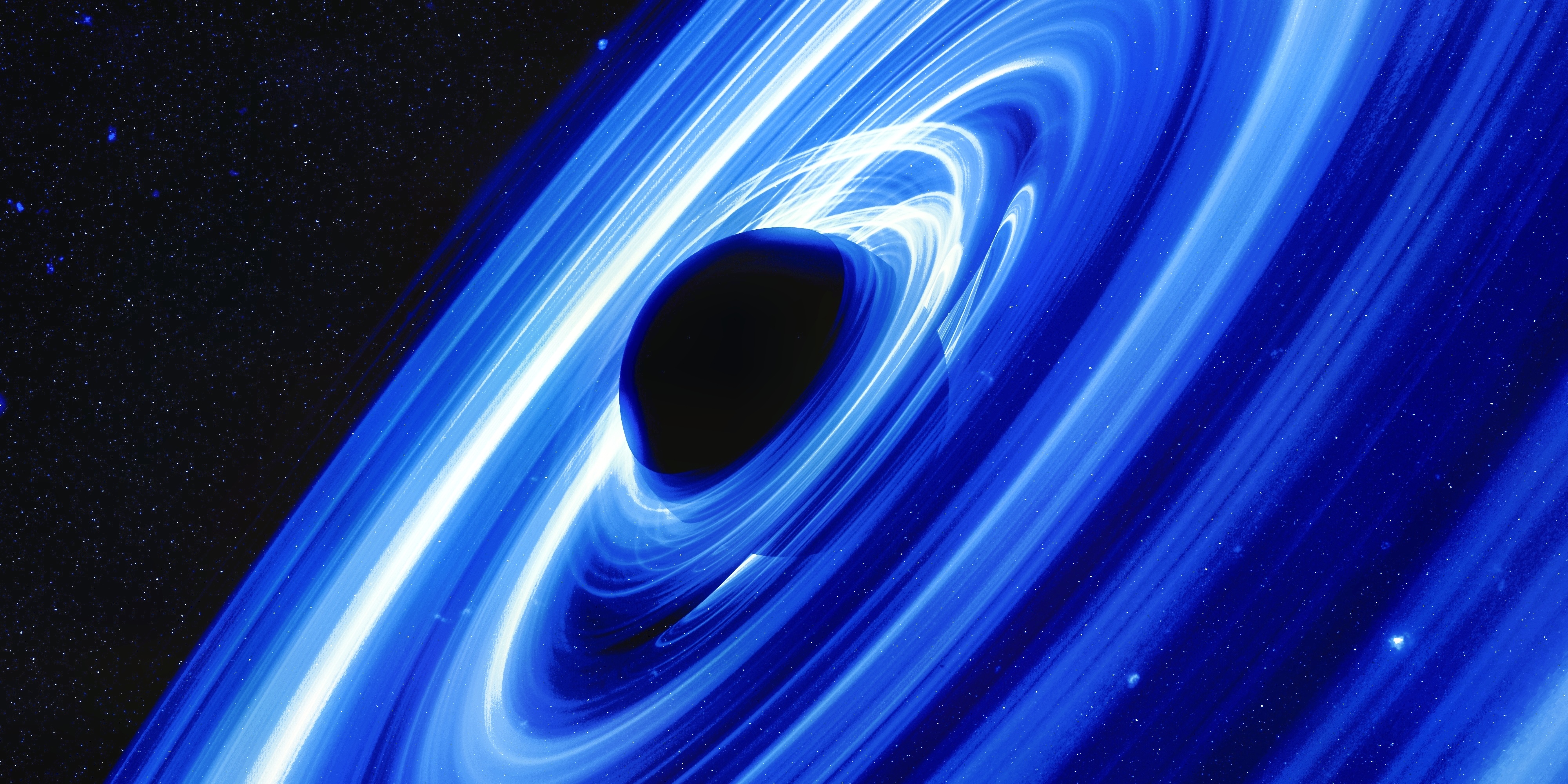 4K black hole with accretion disk in space HD Wallpaper