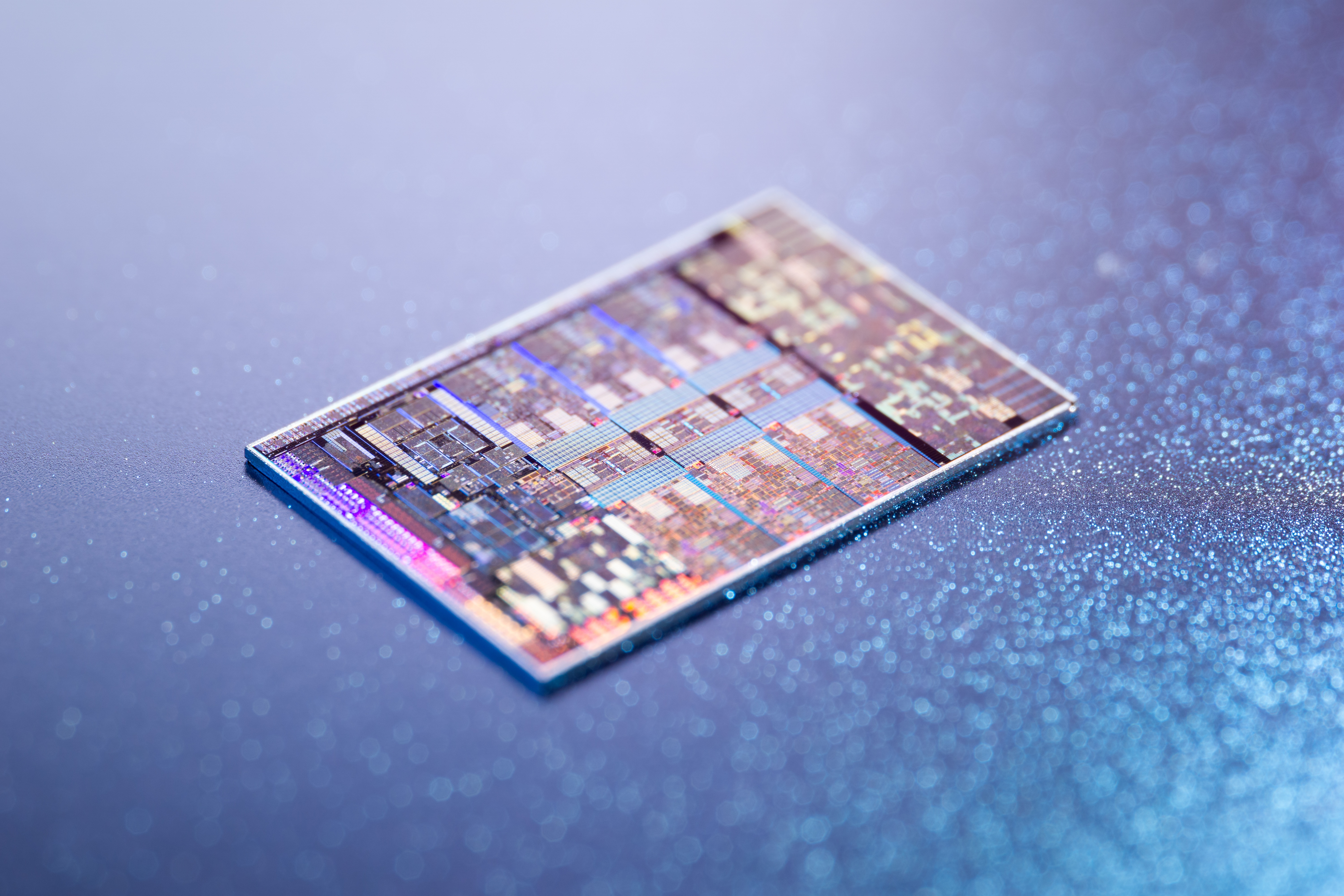 Intel CPU chip closeup HD Wallpaper