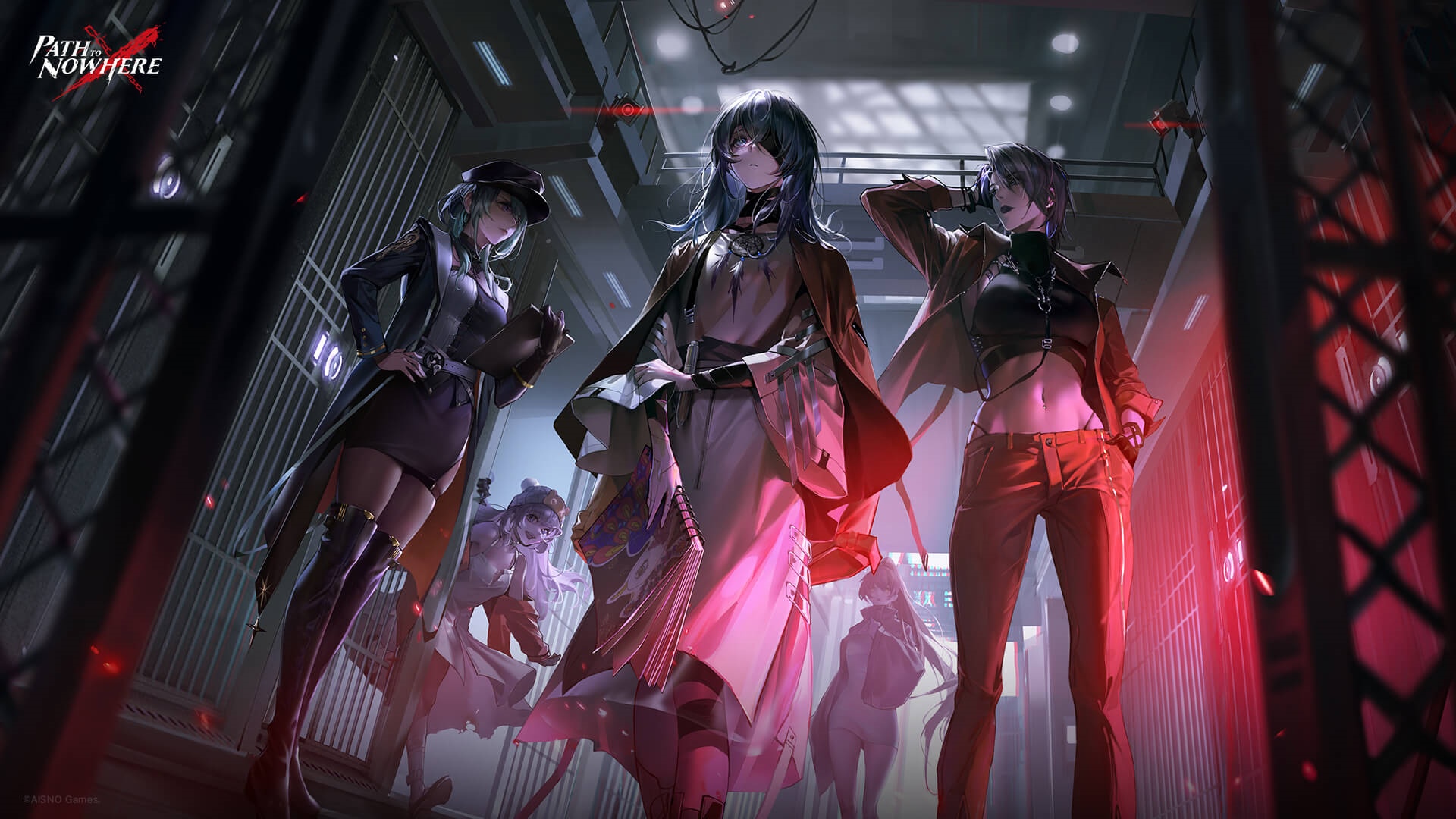 Path to Nowhere characters in a dark hallway HD Wallpaper