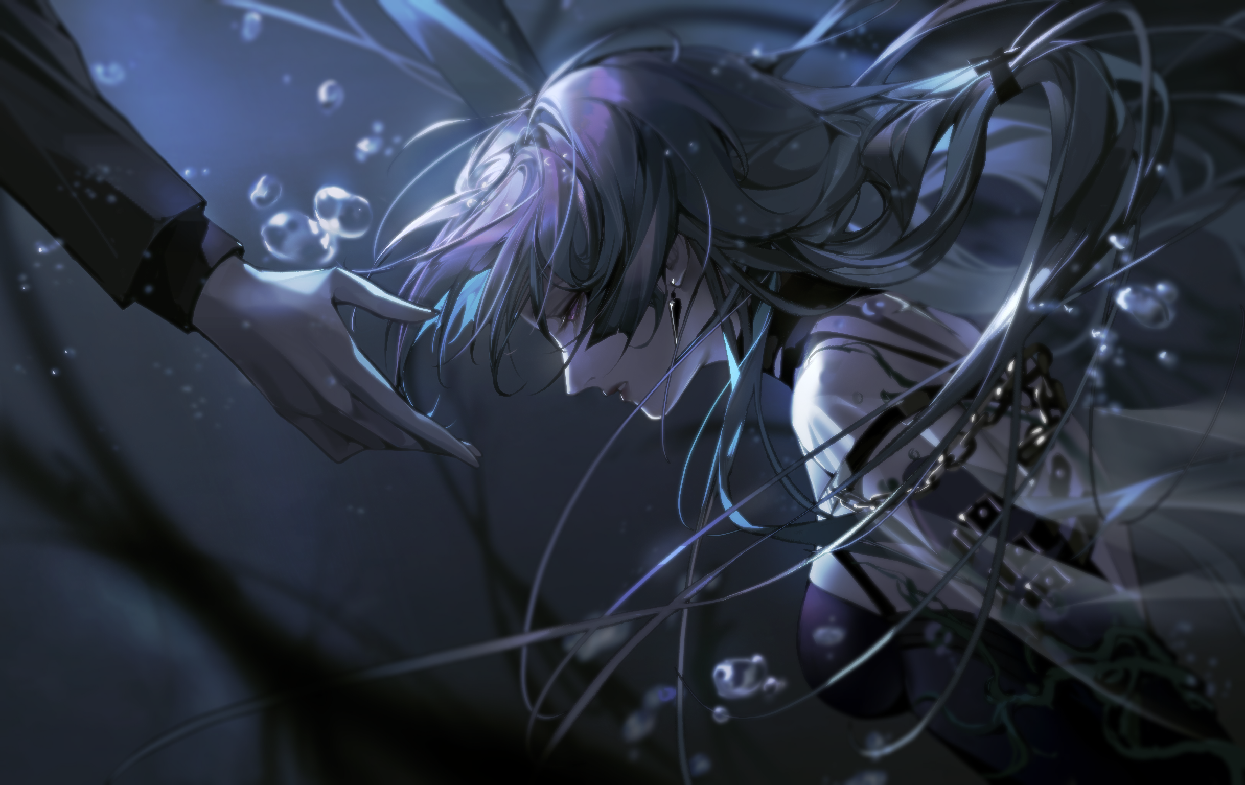 Hamel reaching out underwater in Path to Nowhere HD Wallpaper