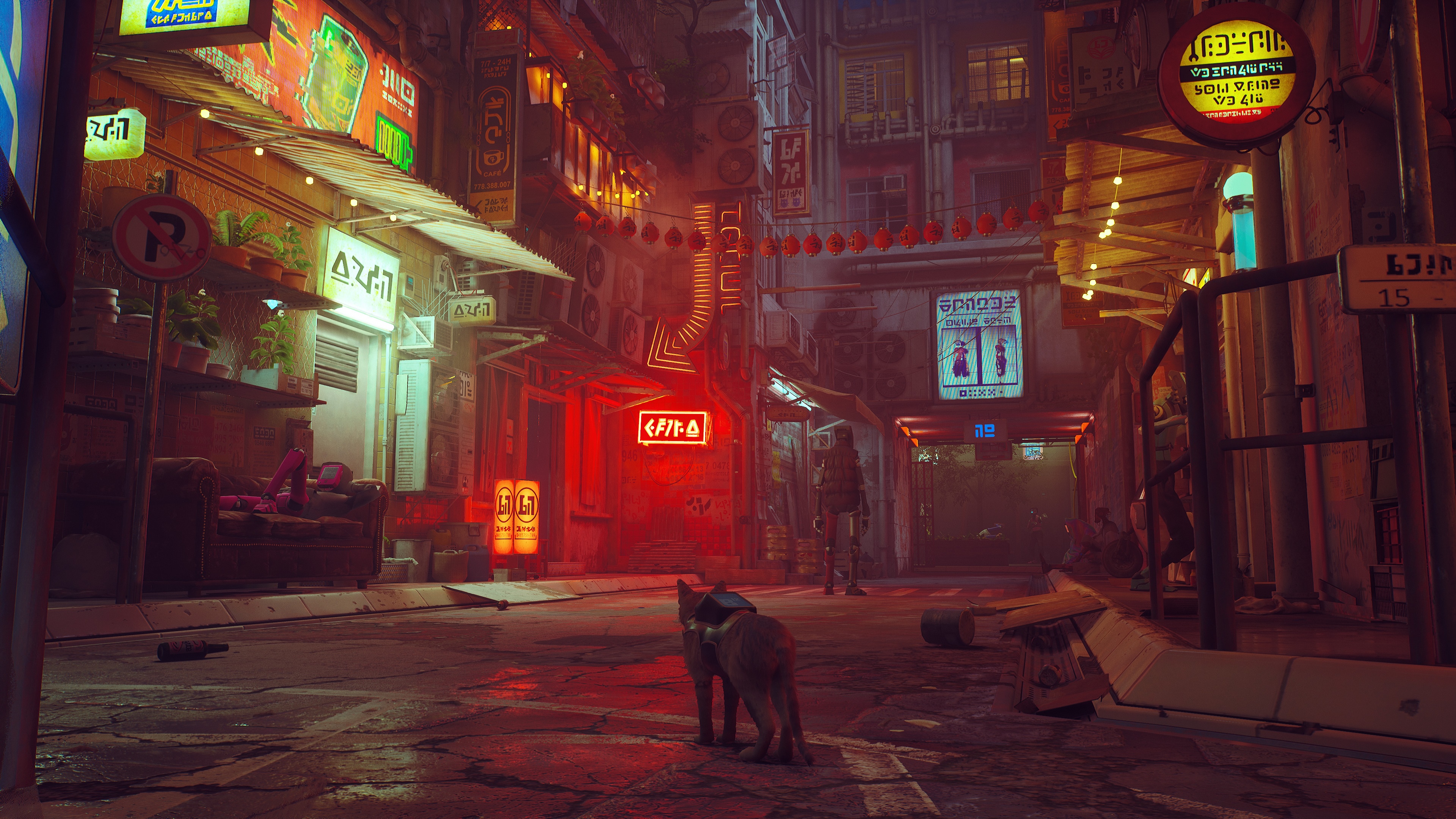 Stray: Cat in a Dystopian Cyberpunk City HD Wallpaper