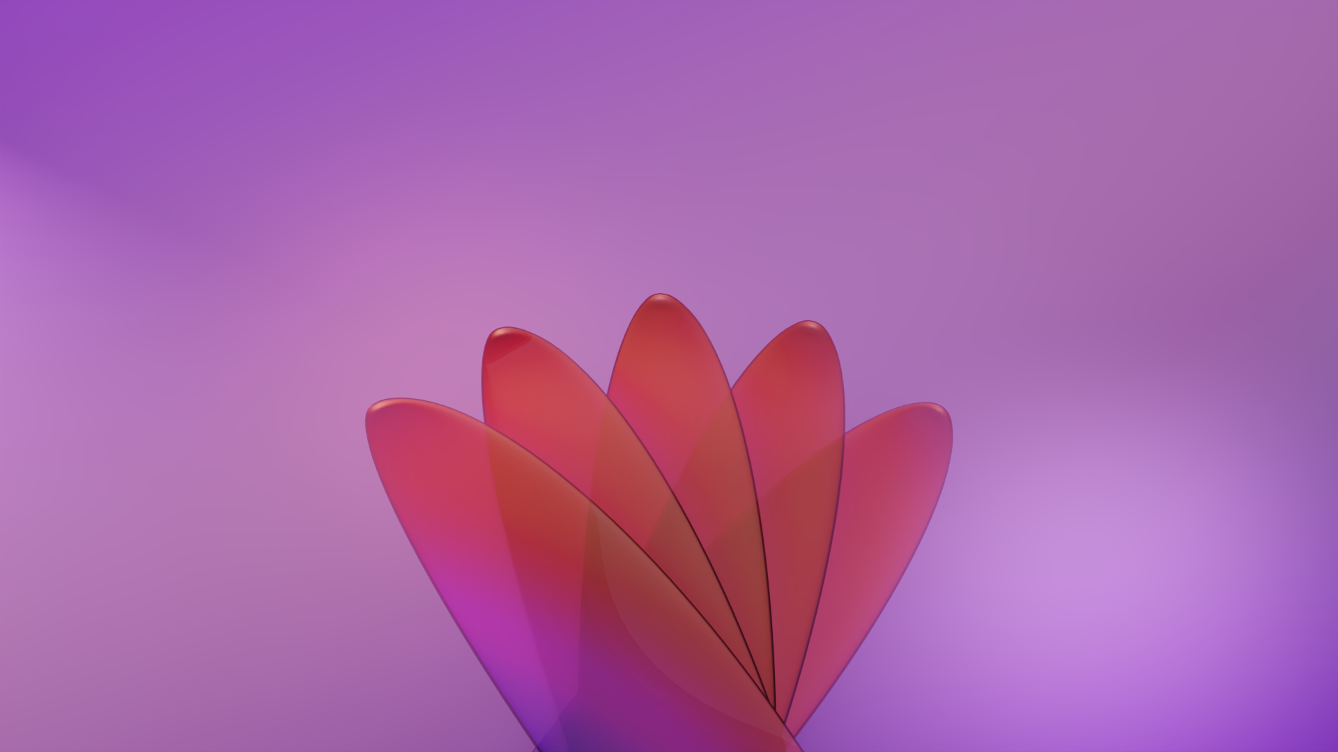 Glassmorphism Blender gradient flower HD Wallpaper